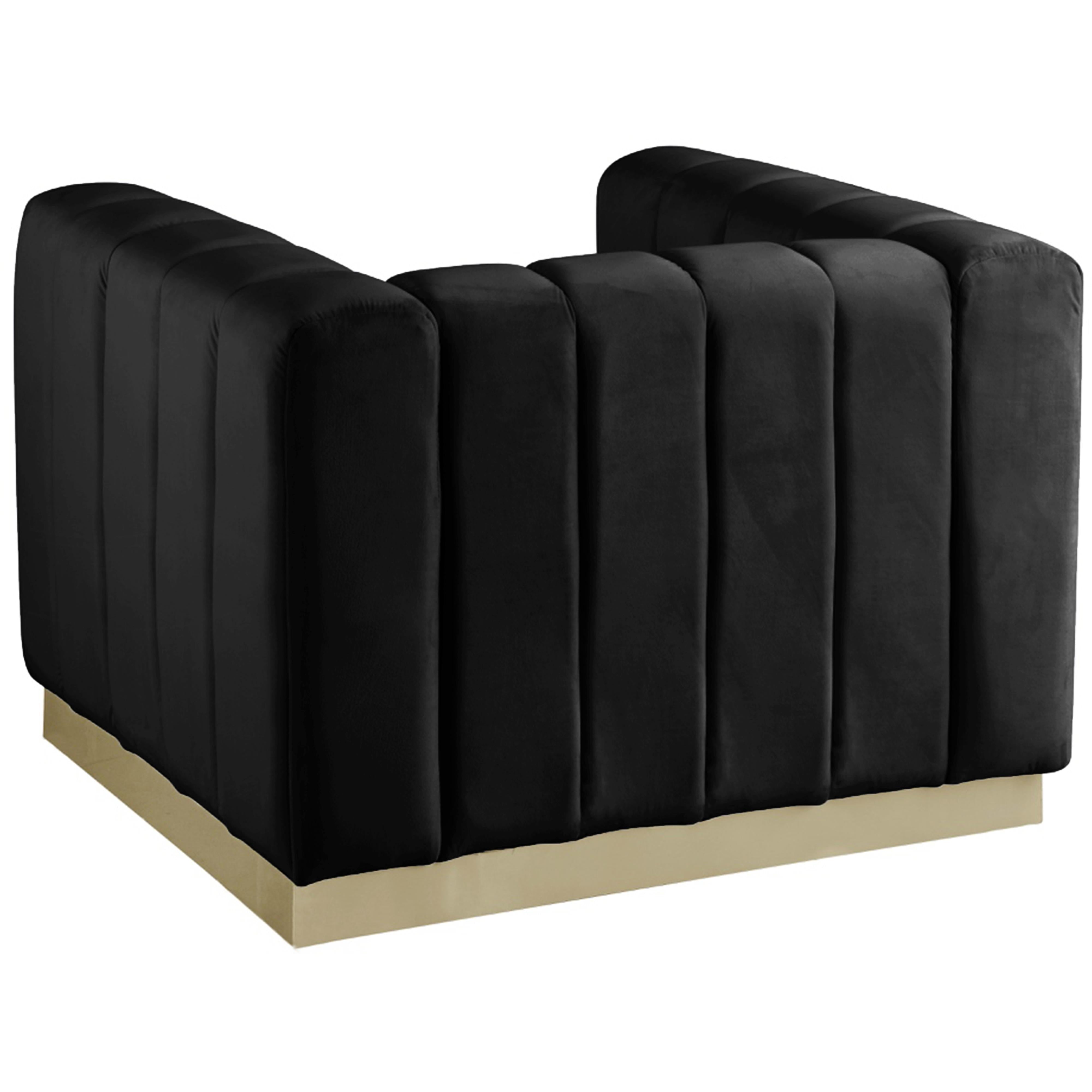Meridian Marlon Black Velvet Chair
