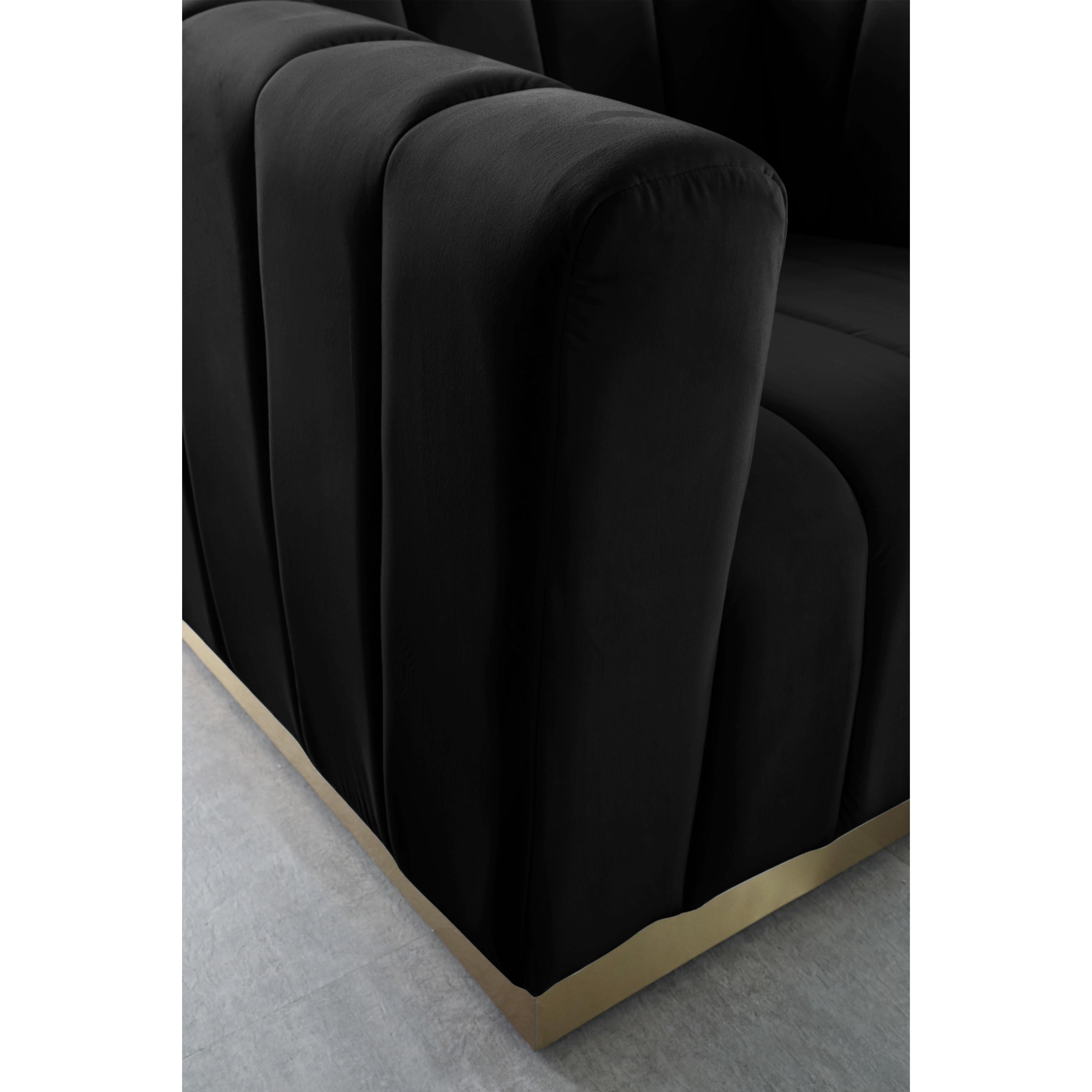 Meridian Marlon Black Velvet Chair