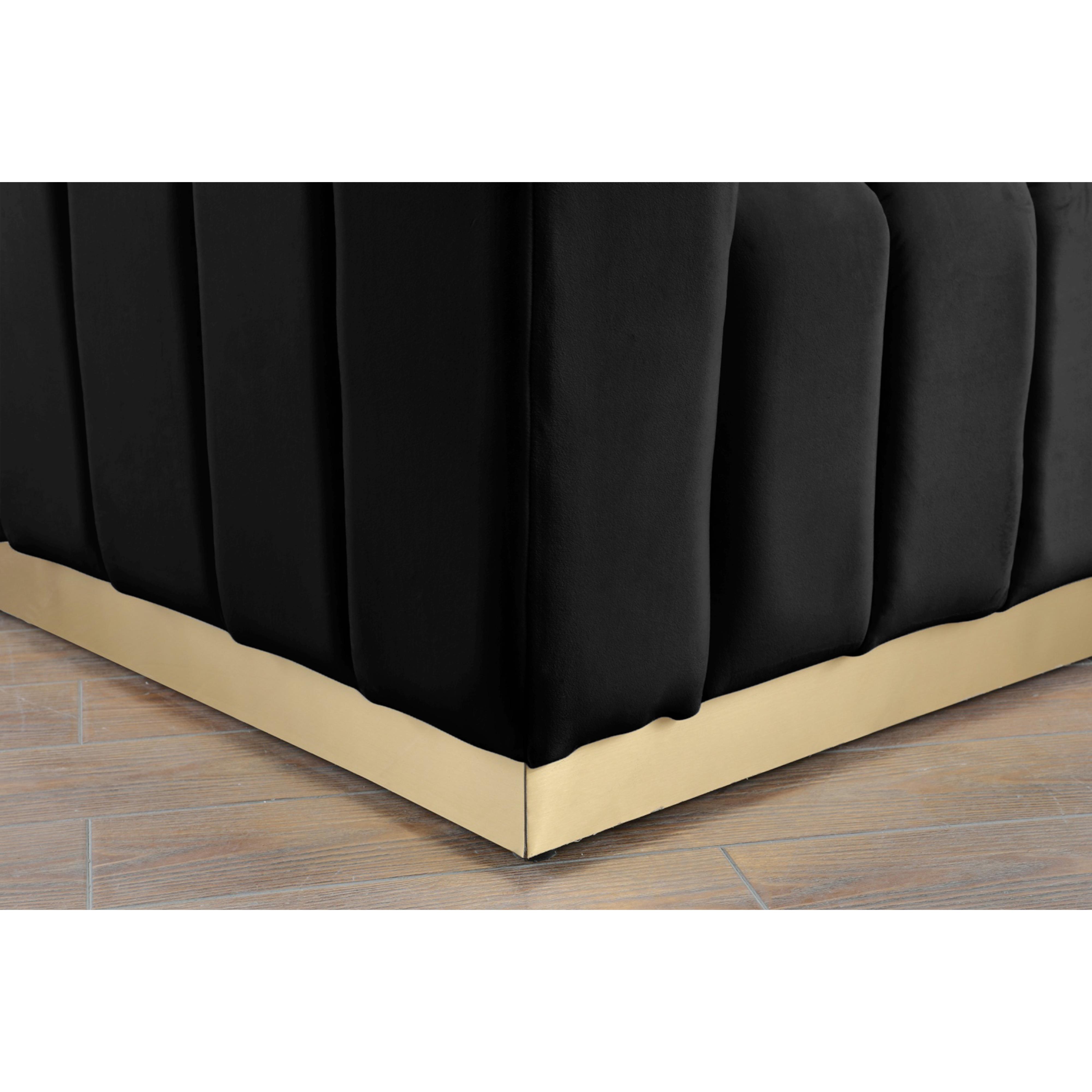 Meridian Marlon Black Velvet Chair