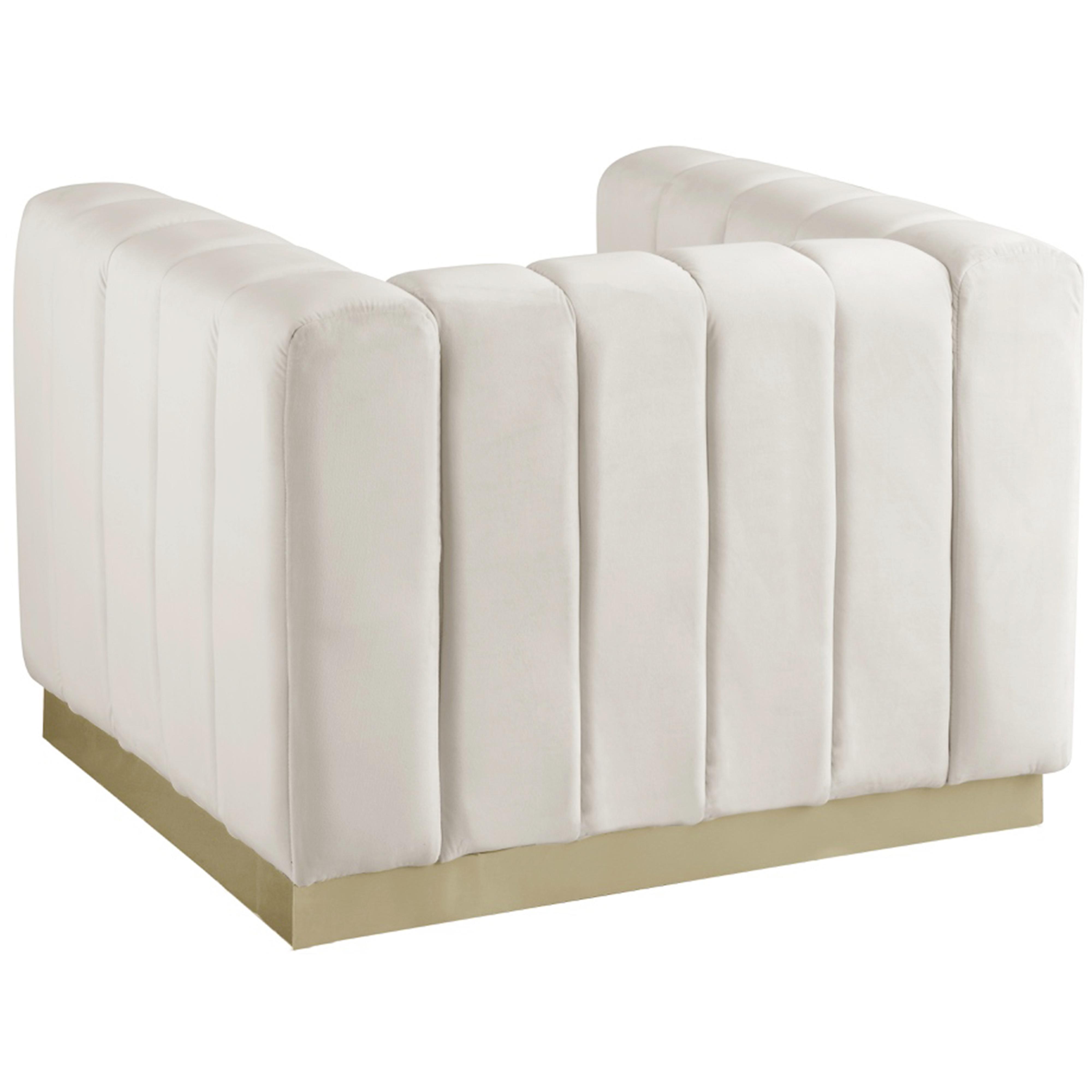 Meridian Marlon Cream Velvet Chair