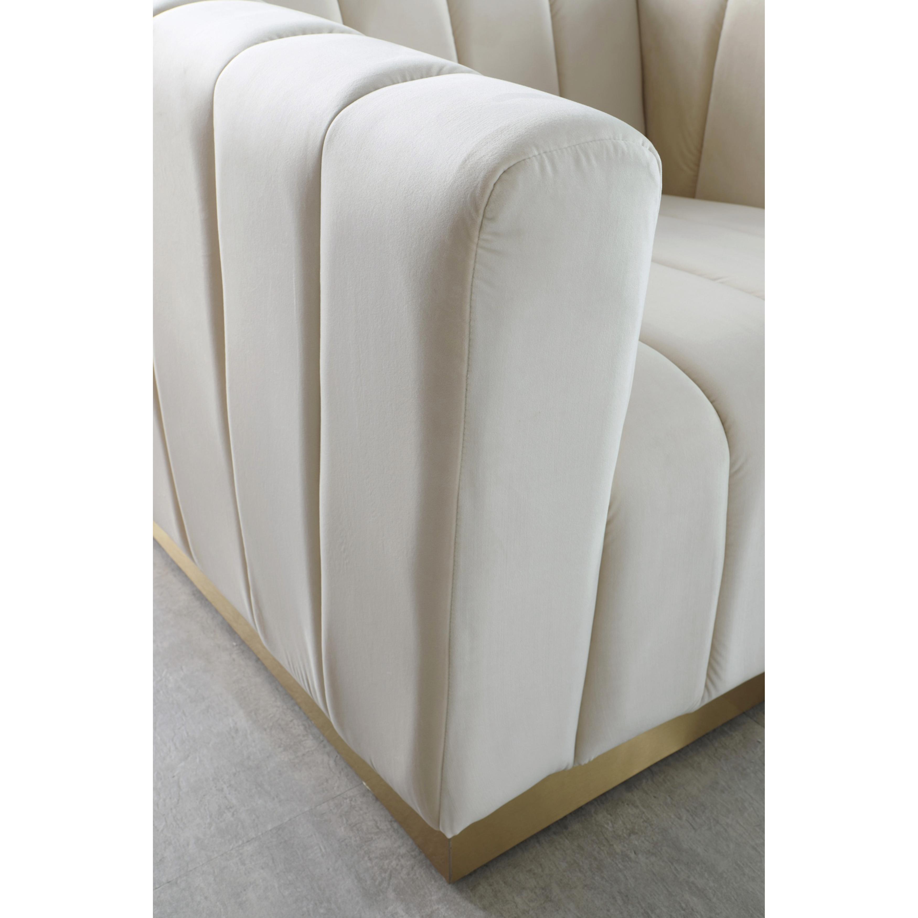 Meridian Marlon Cream Velvet Chair