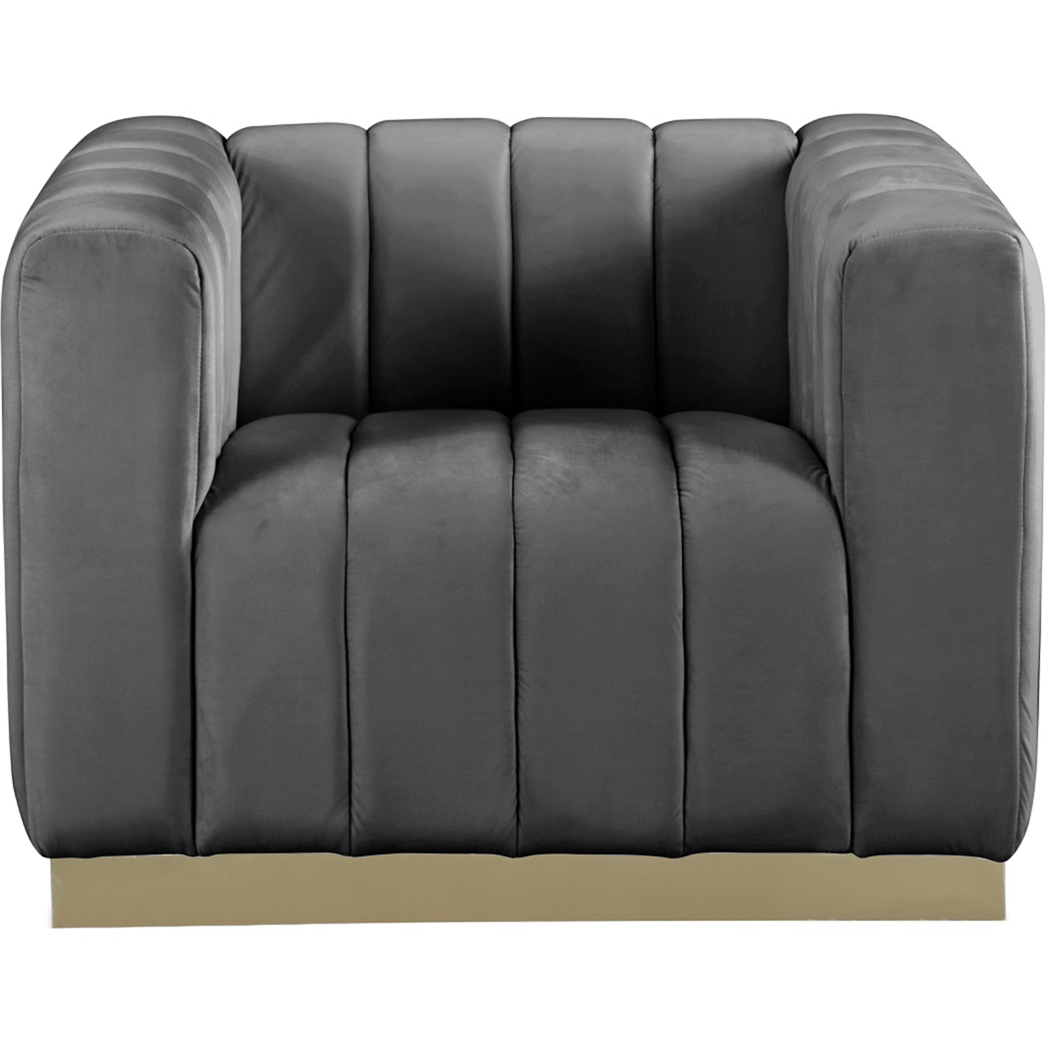 Meridian Marlon Grey Velvet Chair