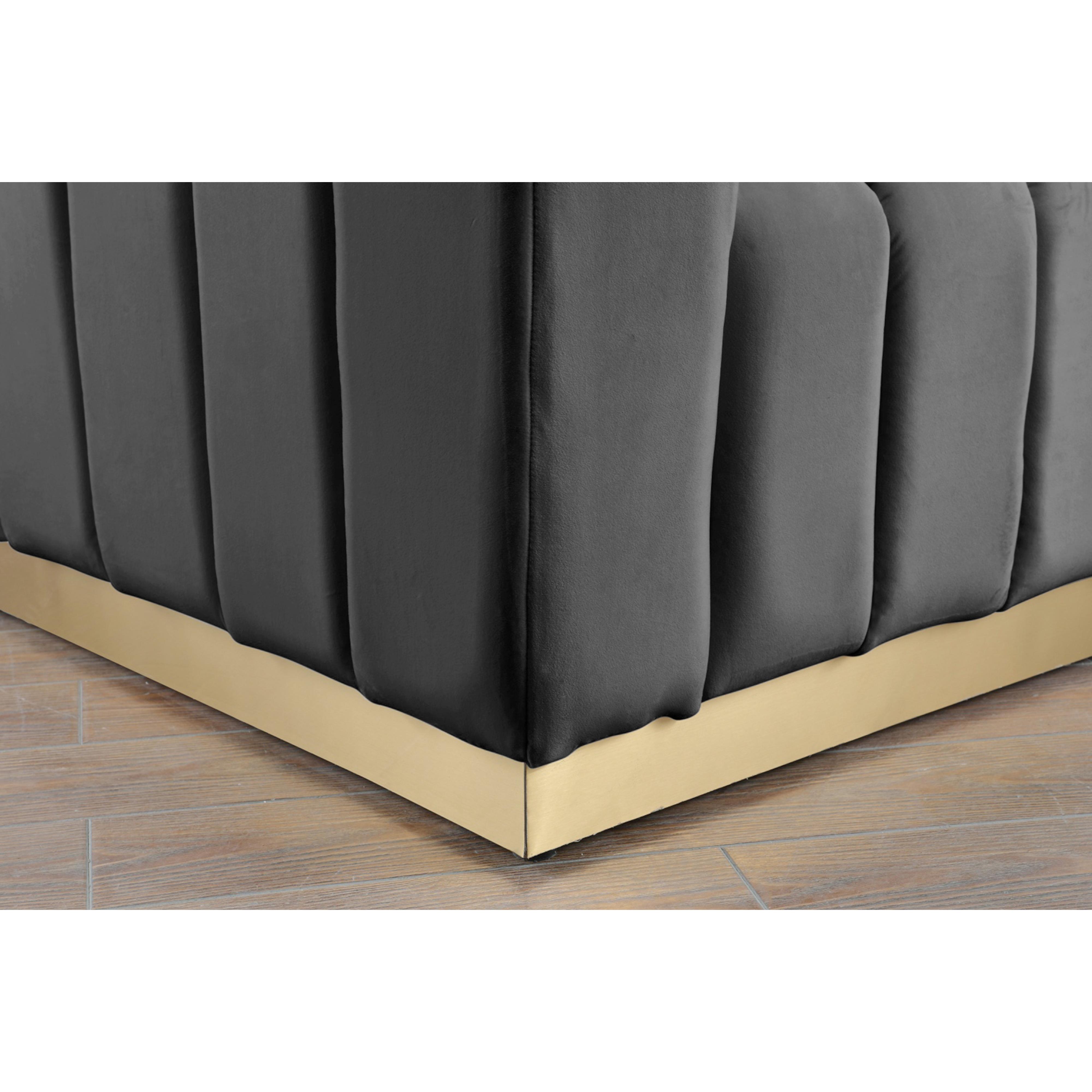 Meridian Marlon Grey Velvet Chair