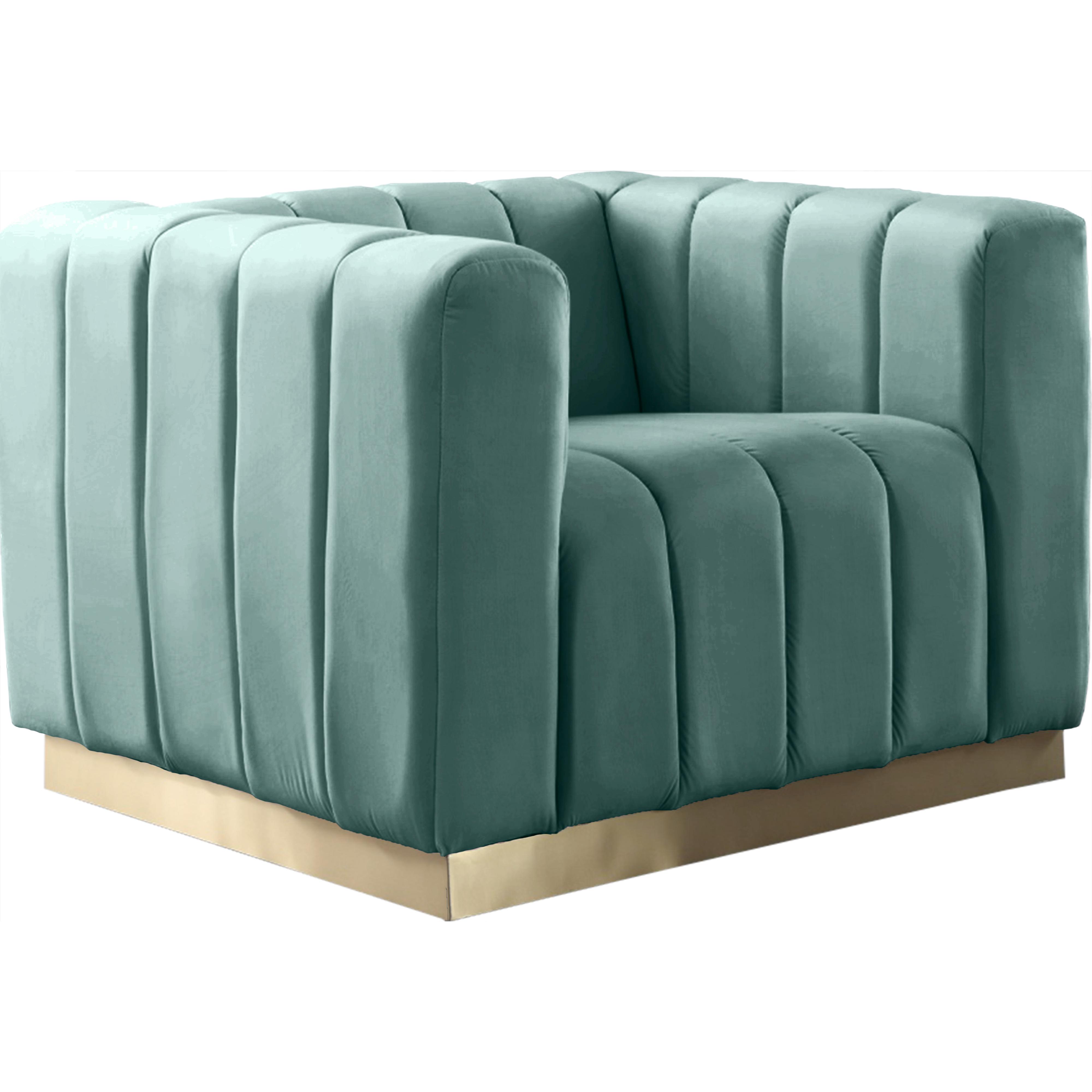 Meridian Marlon Mint Velvet Chair