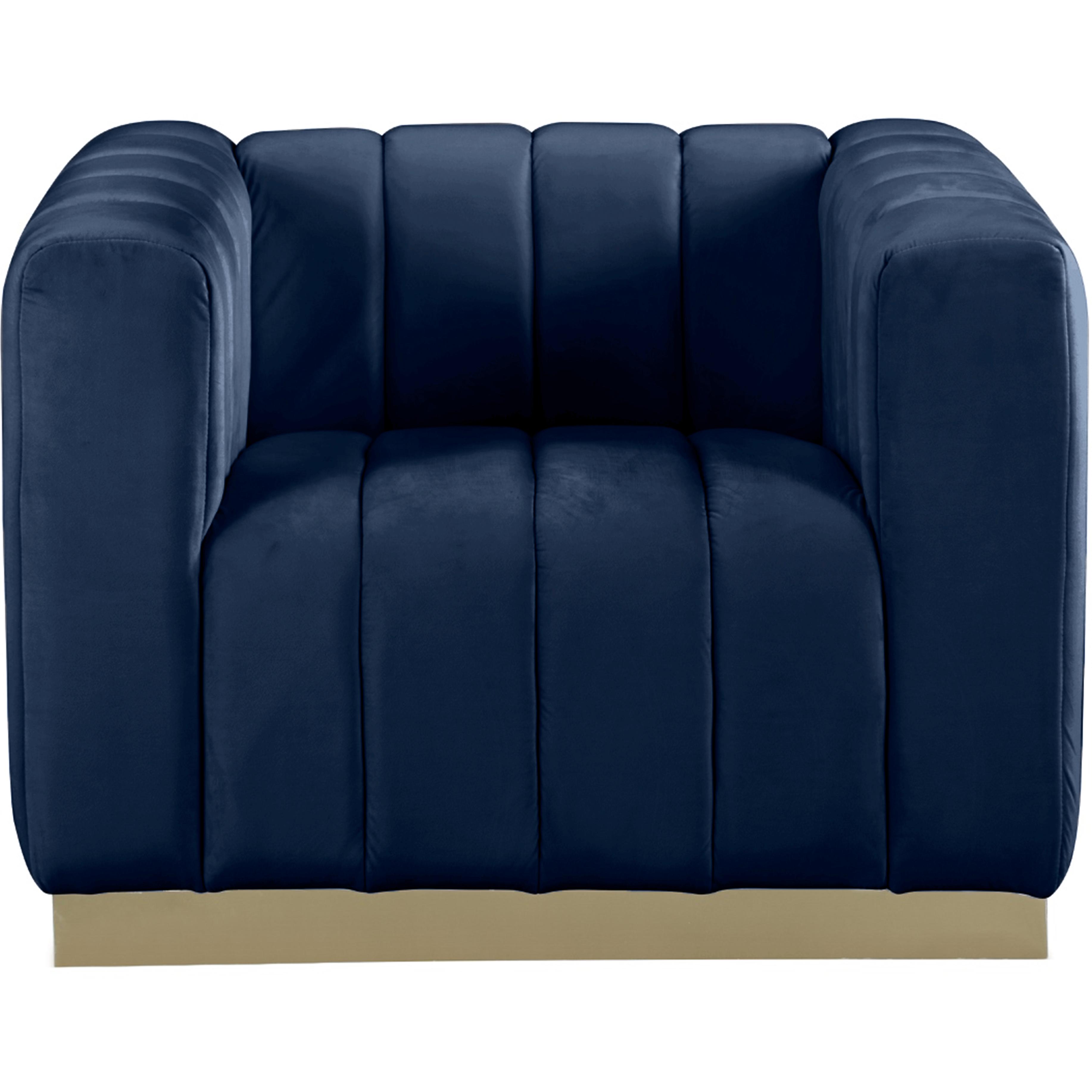 Meridian Marlon Navy Velvet Chair