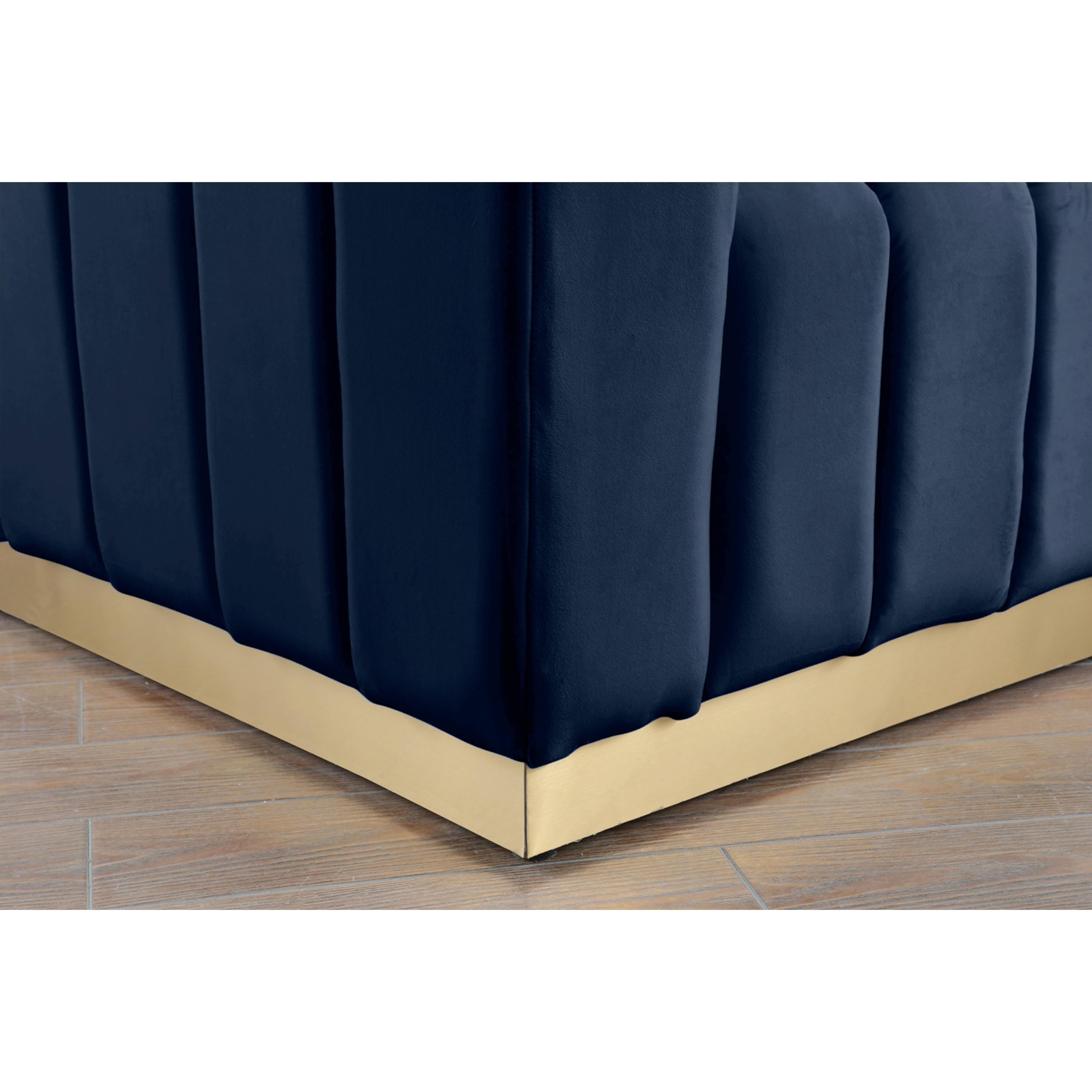 Meridian Marlon Navy Velvet Chair