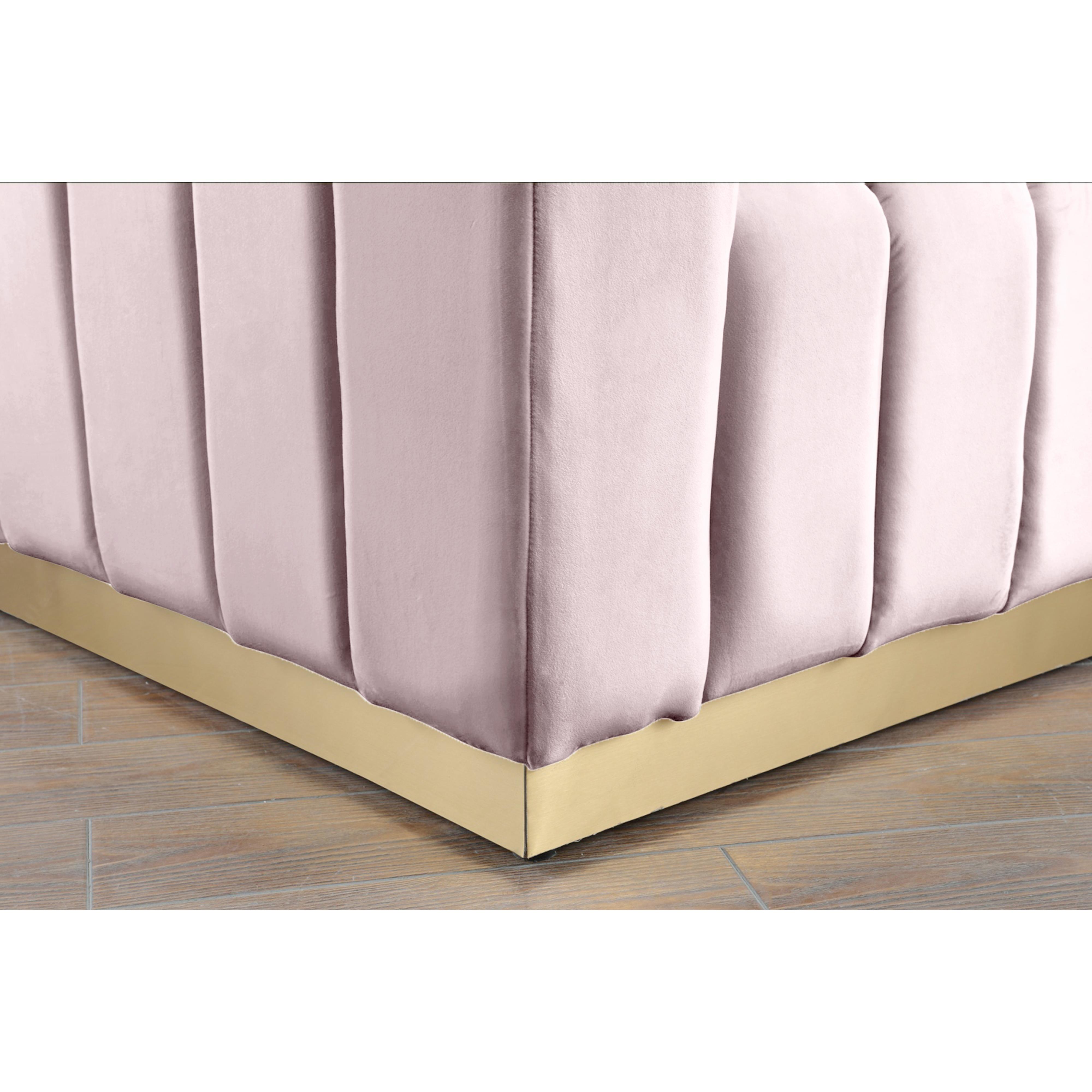 Meridian Marlon Pink Velvet Chair