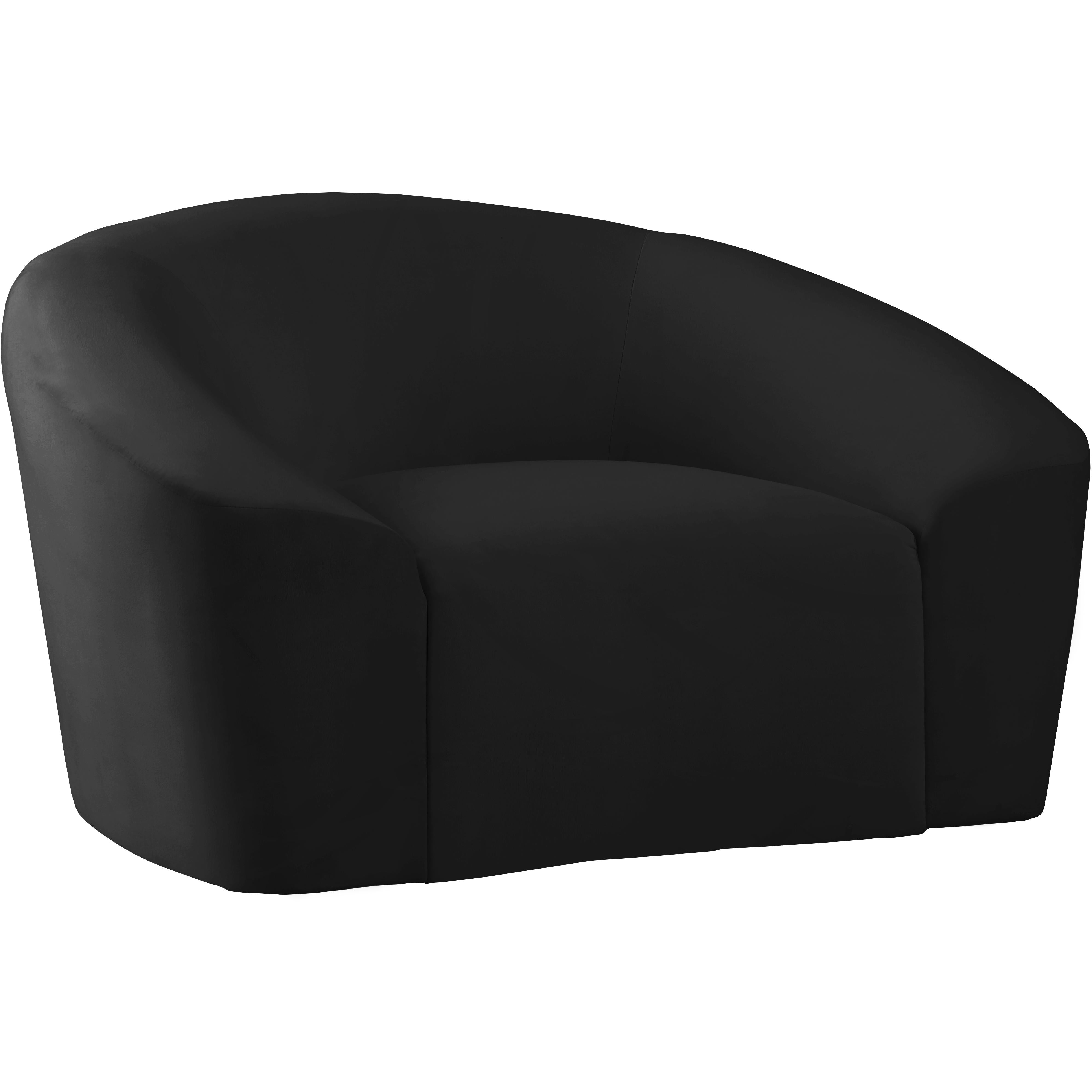 Meridian Riley Black Velvet Chair
