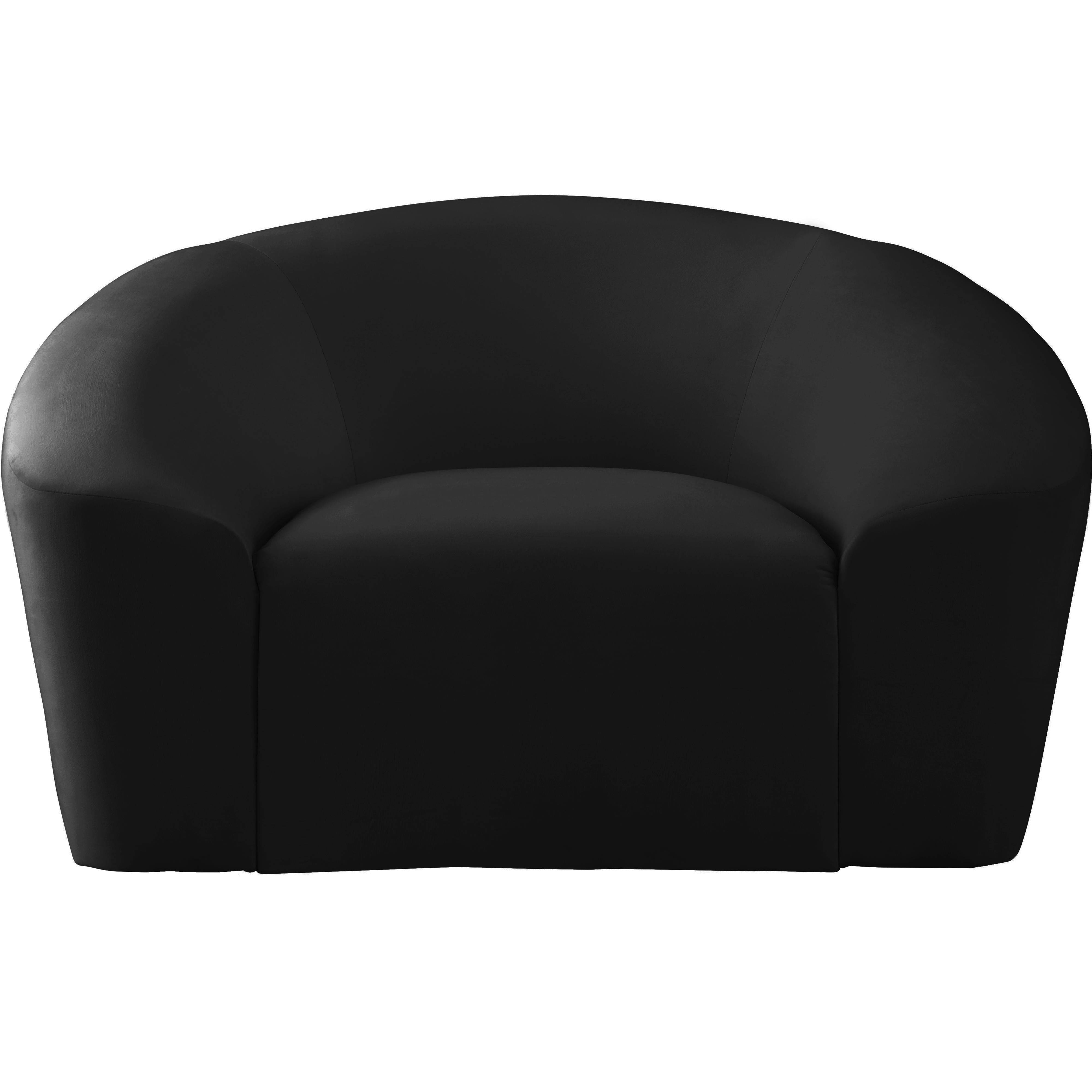 Meridian Riley Black Velvet Chair