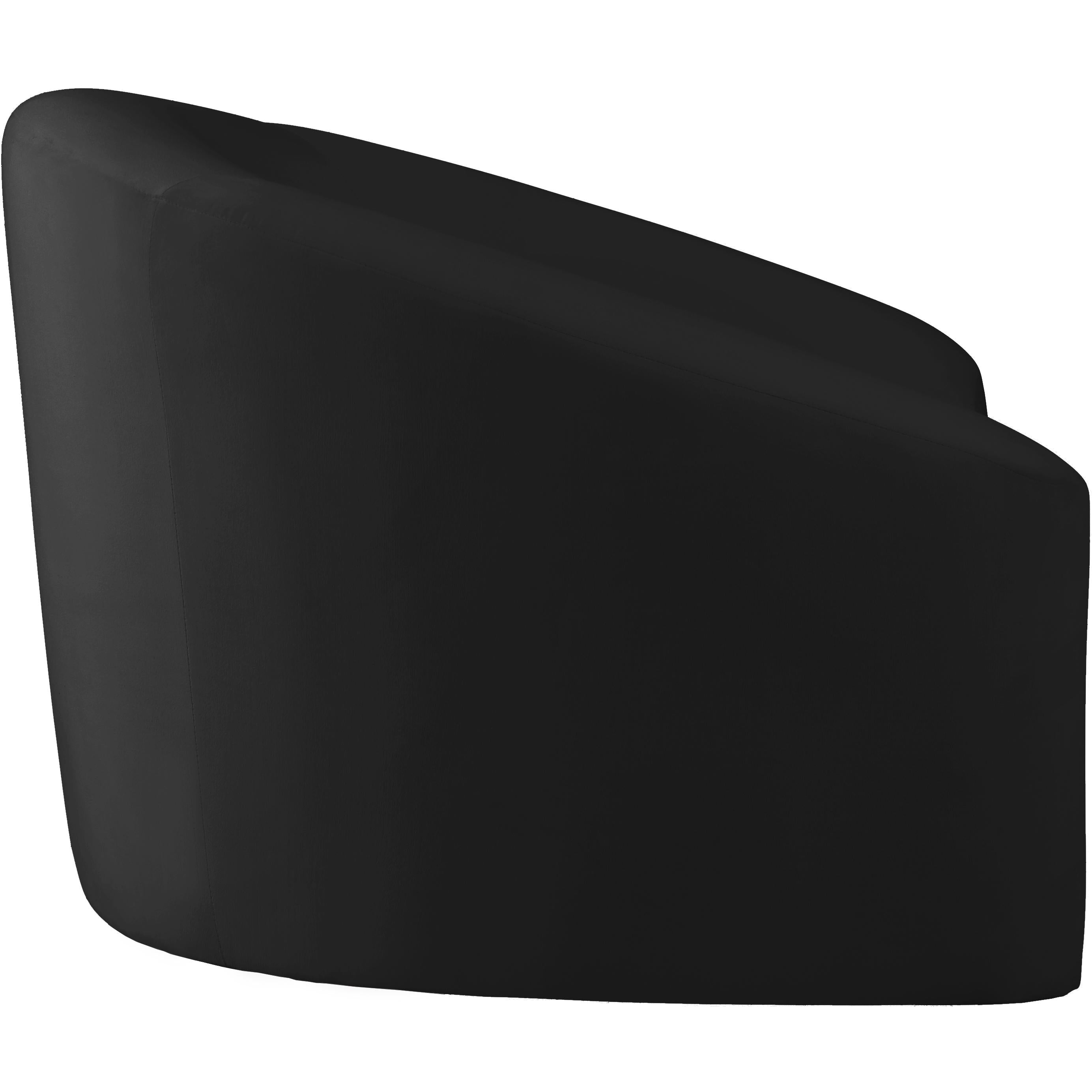 Meridian Riley Black Velvet Chair