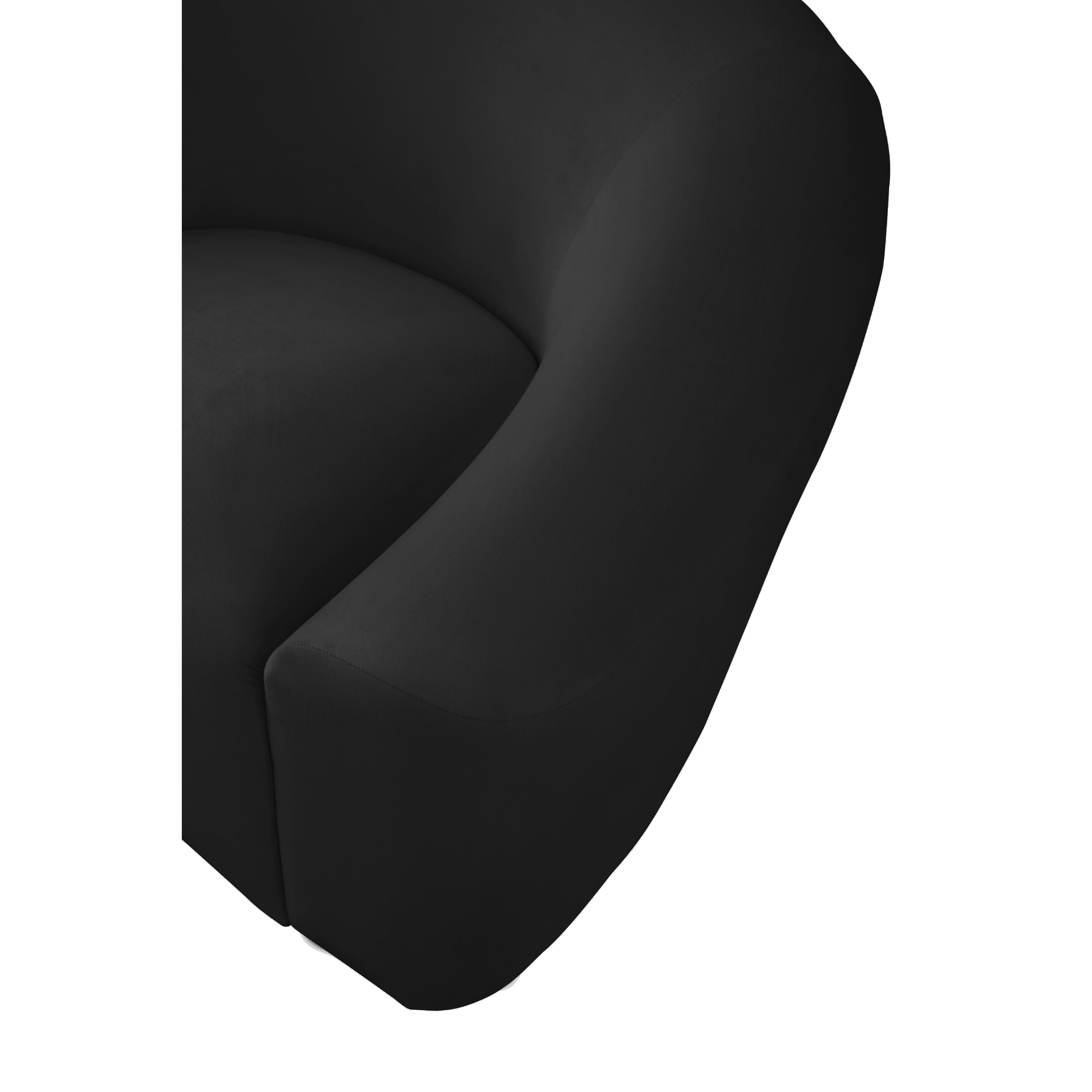 Meridian Riley Black Velvet Chair