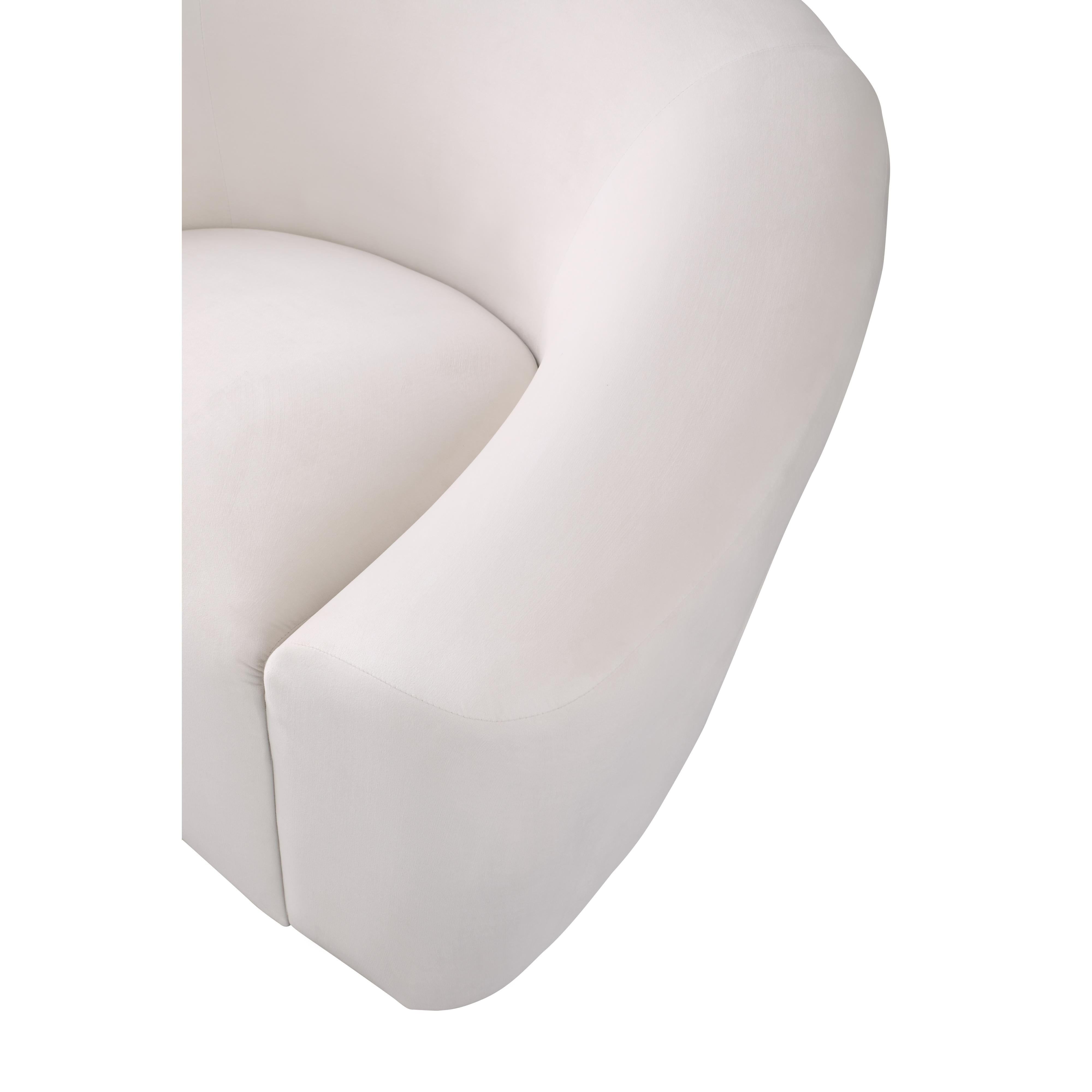 Meridian Riley Cream Velvet Chair