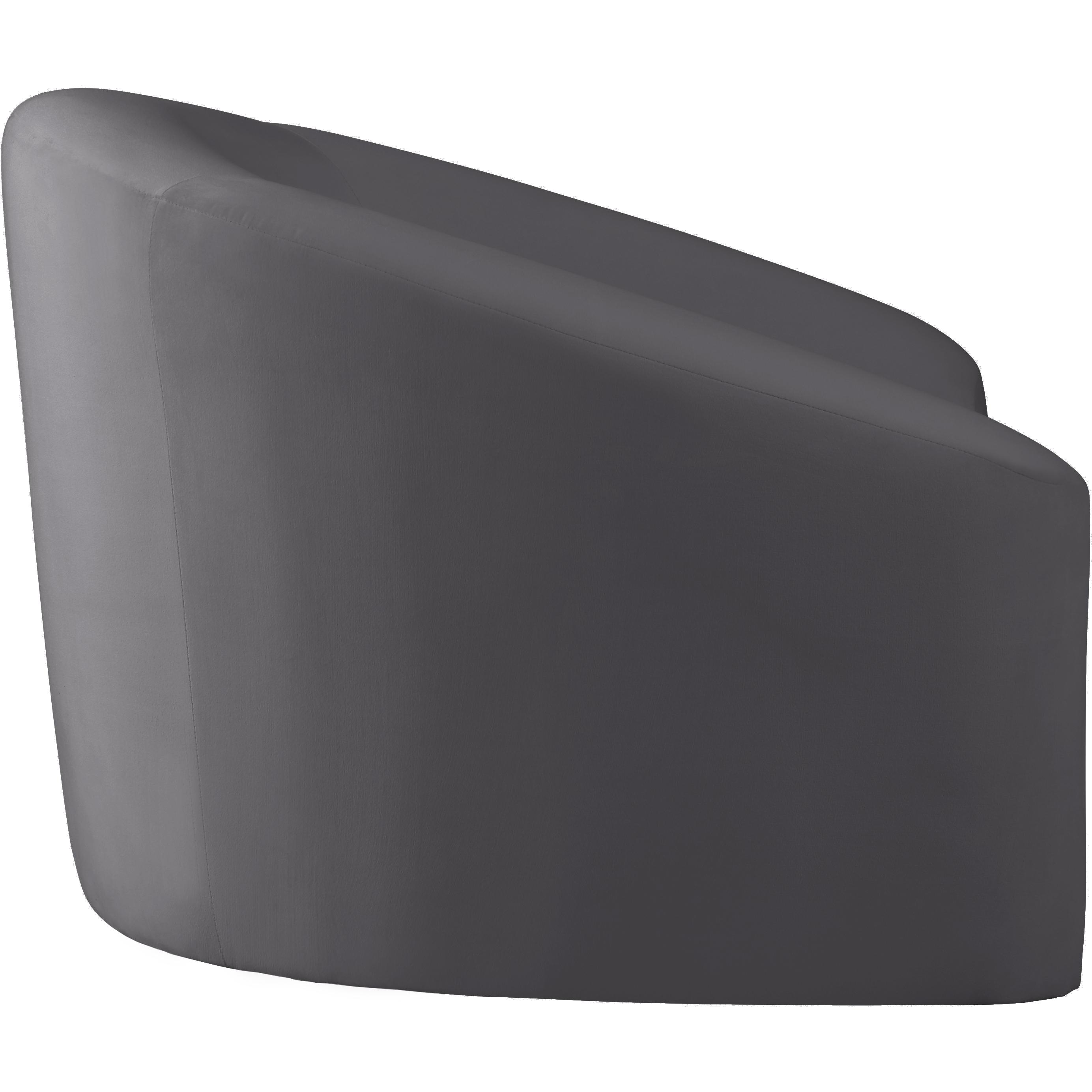 Meridian Riley Grey Velvet Chair