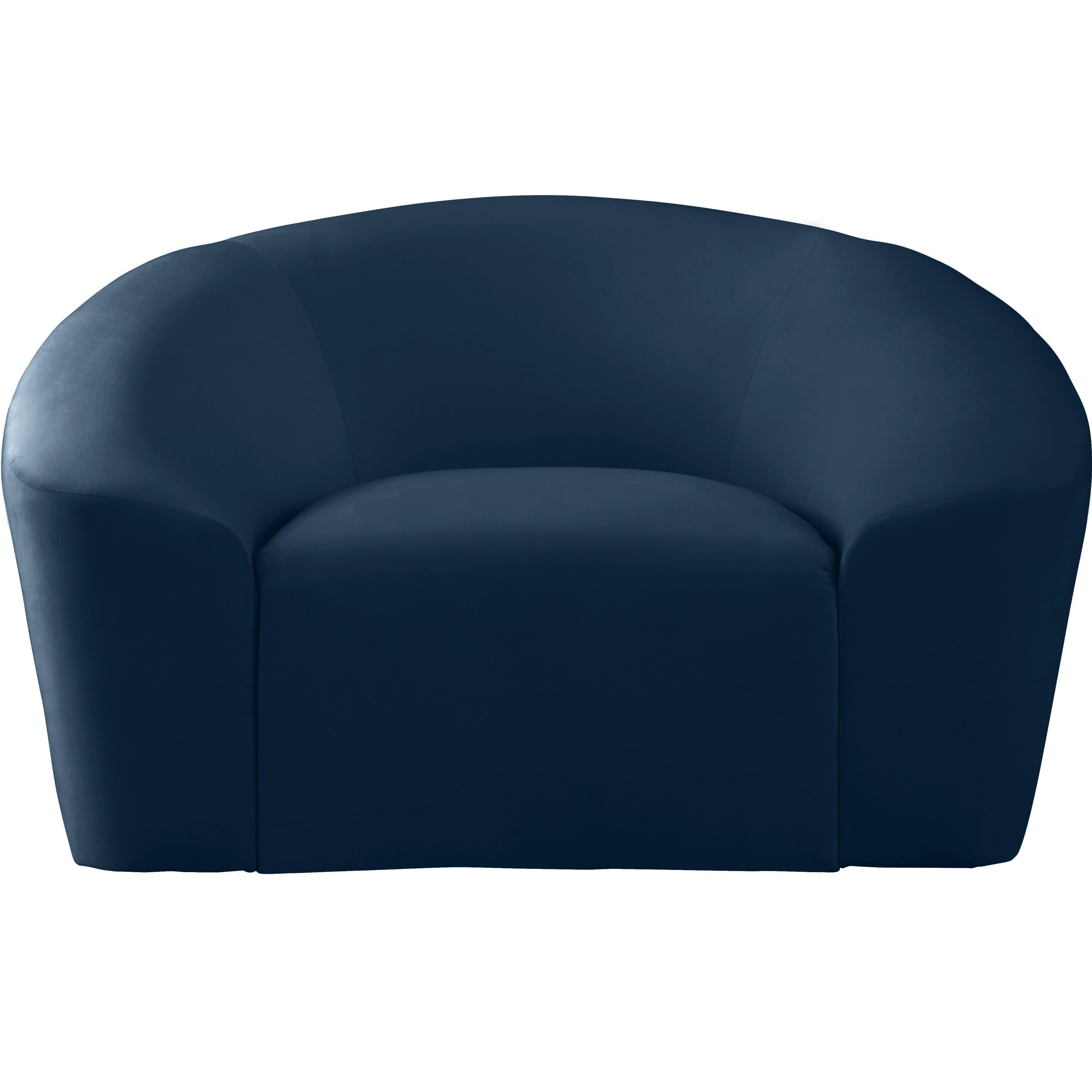 Meridian Riley Navy Velvet Chair