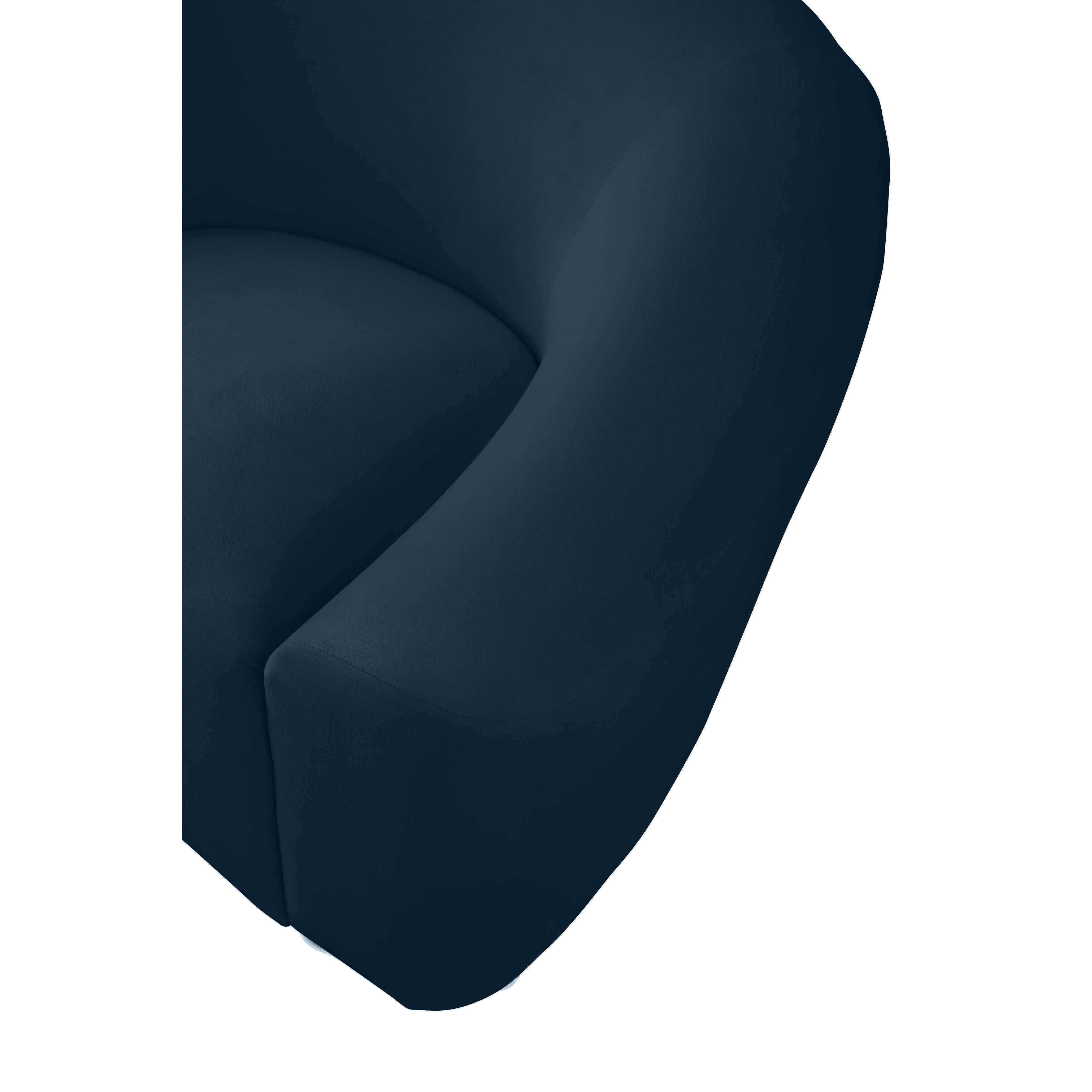 Meridian Riley Navy Velvet Chair