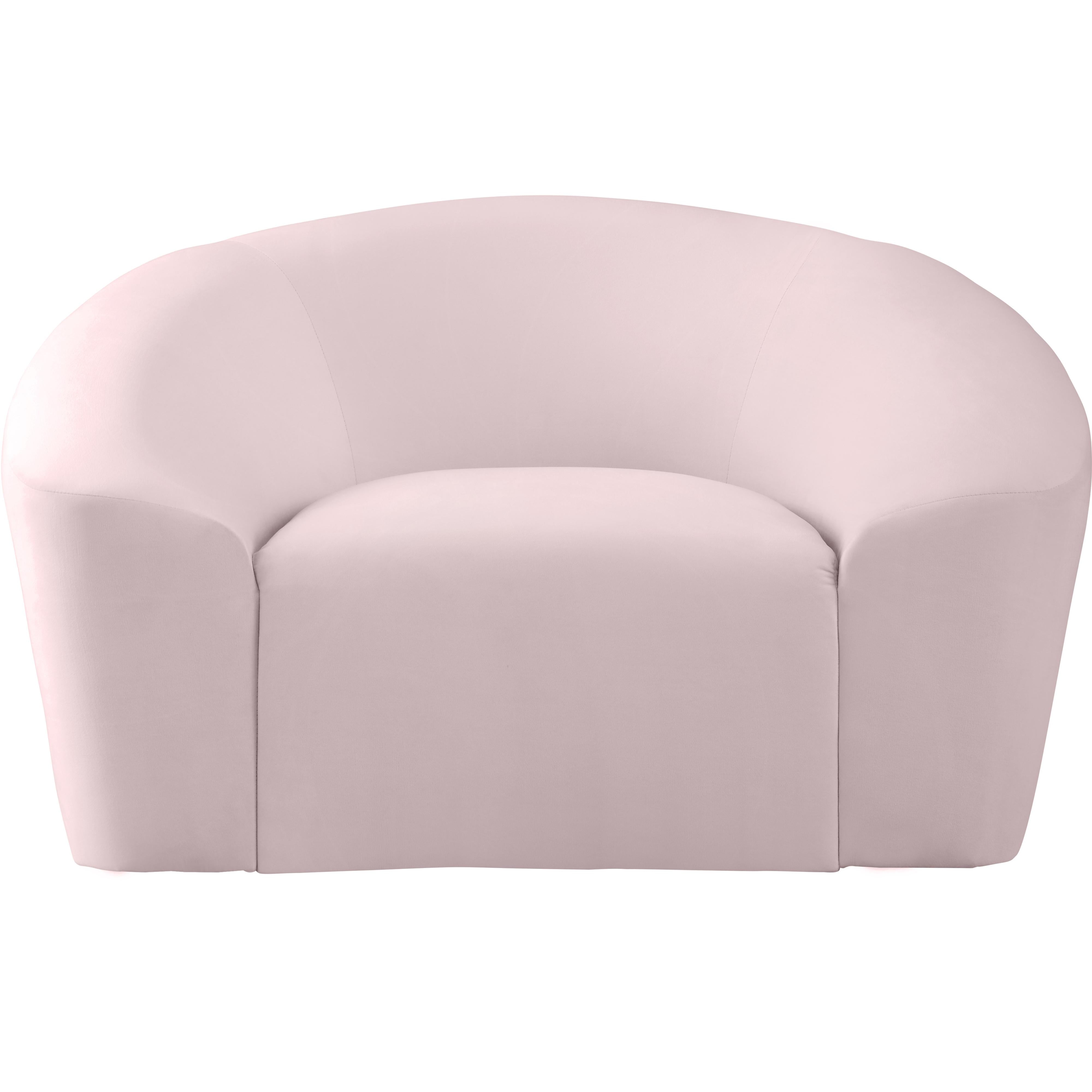 Meridian Riley Pink Velvet Chair