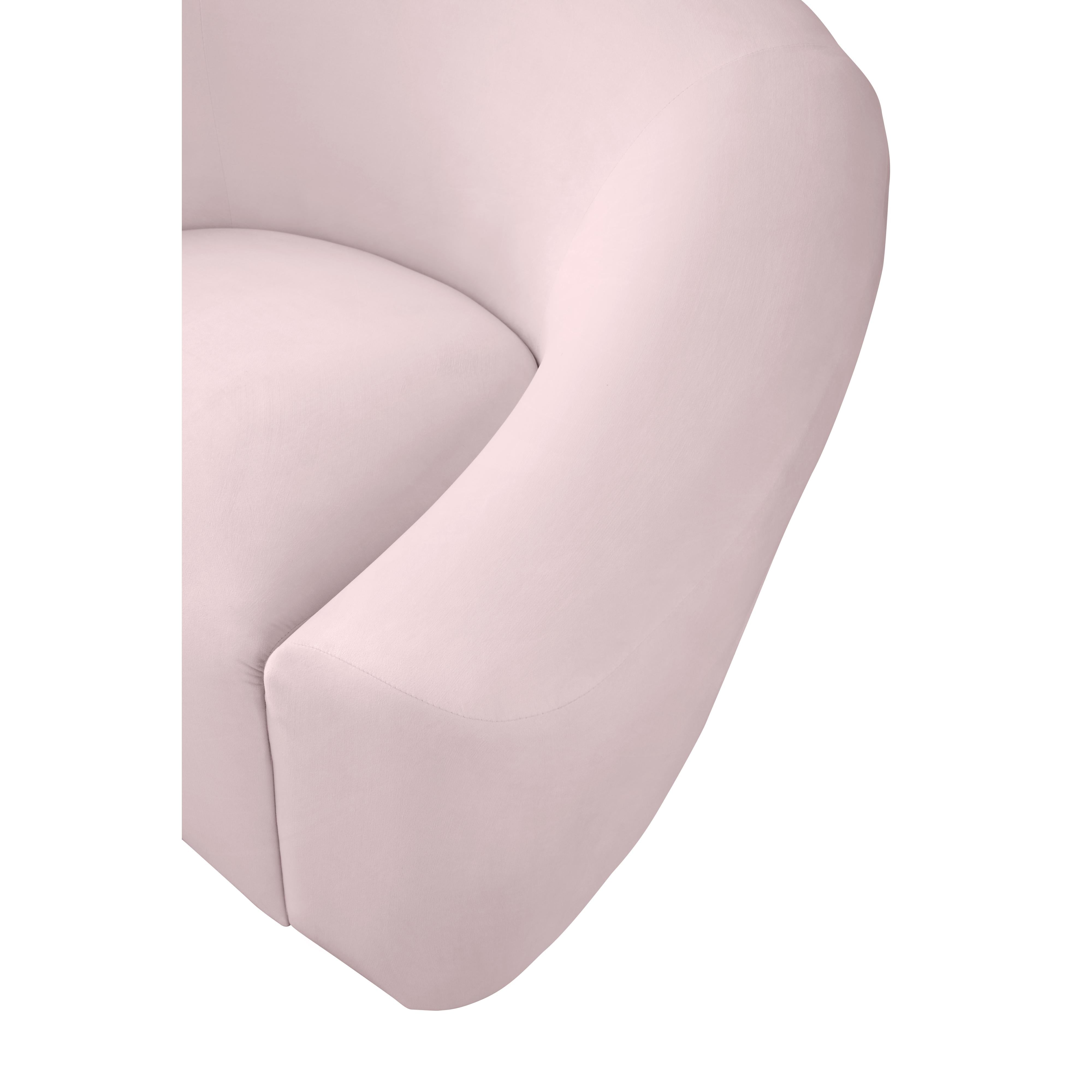 Meridian Riley Pink Velvet Chair