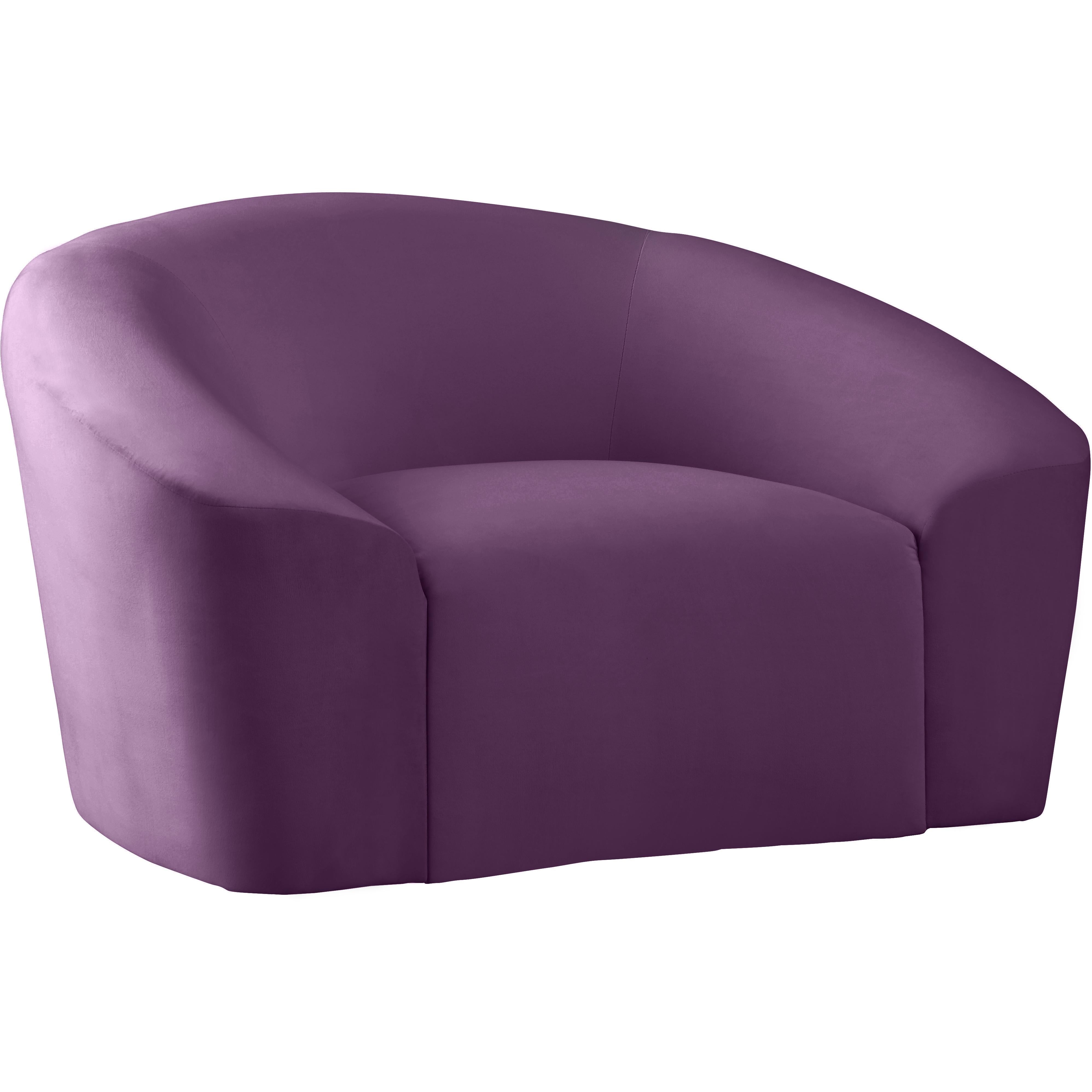 Meridian Riley Purple Velvet Chair