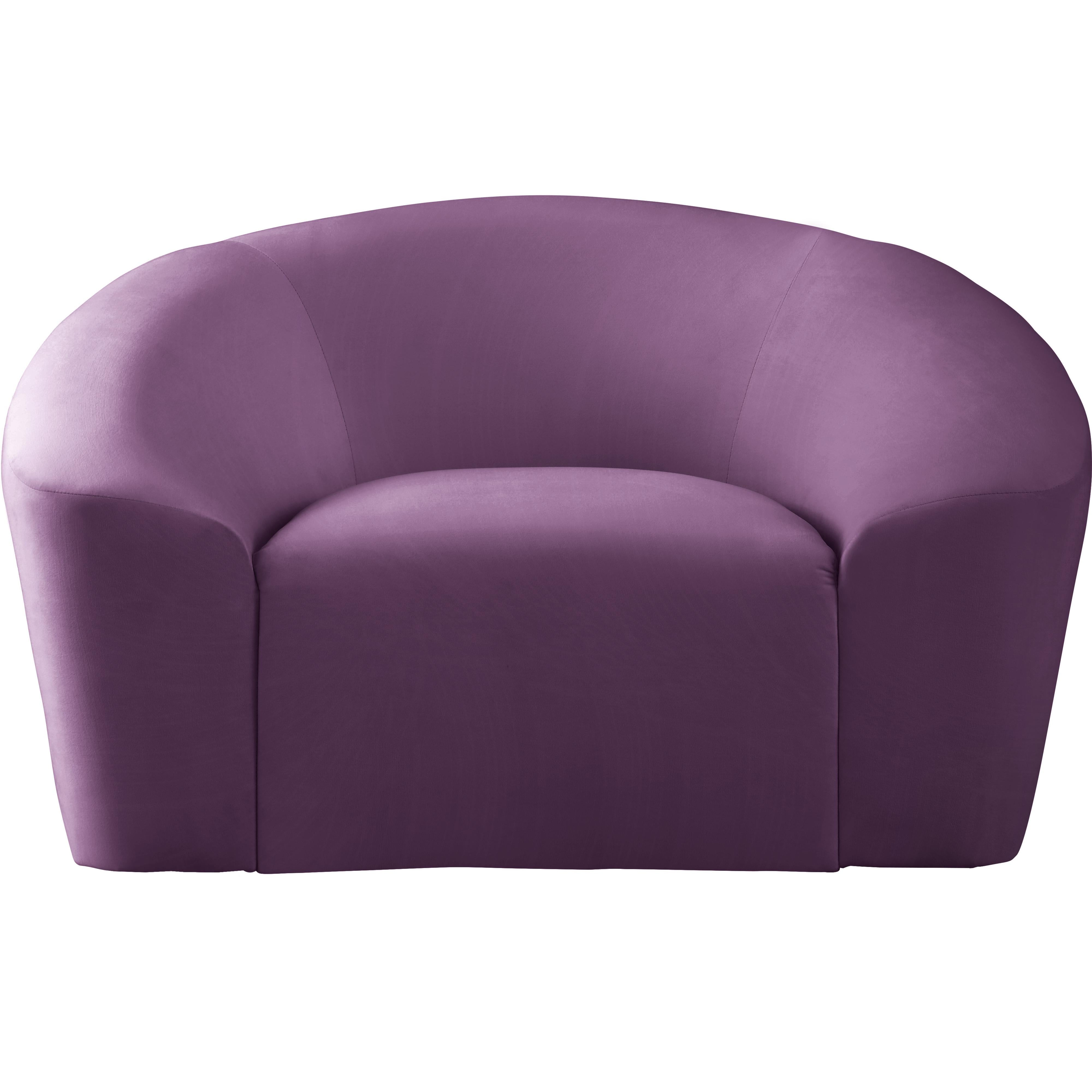 Meridian Riley Purple Velvet Chair