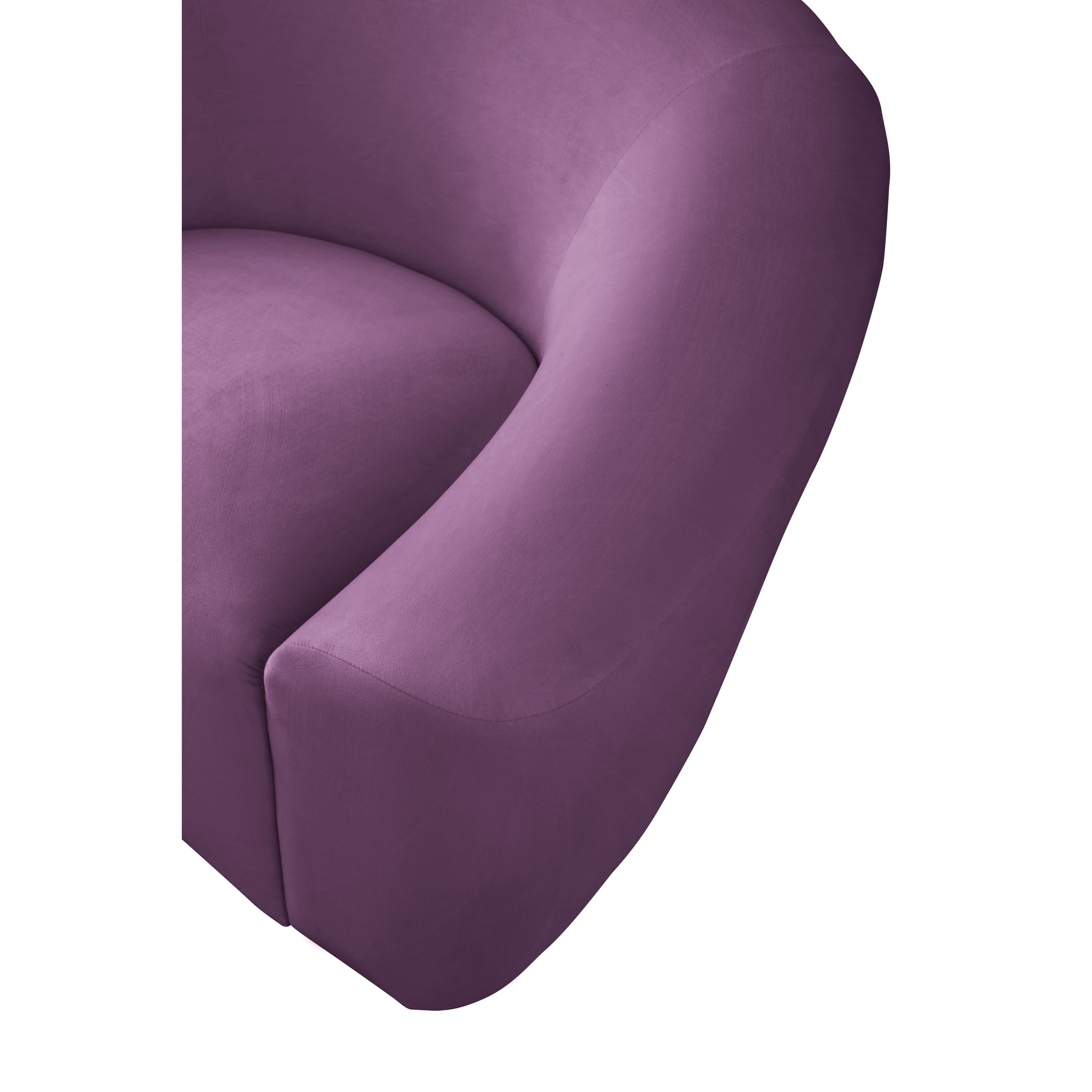 Meridian Riley Purple Velvet Chair