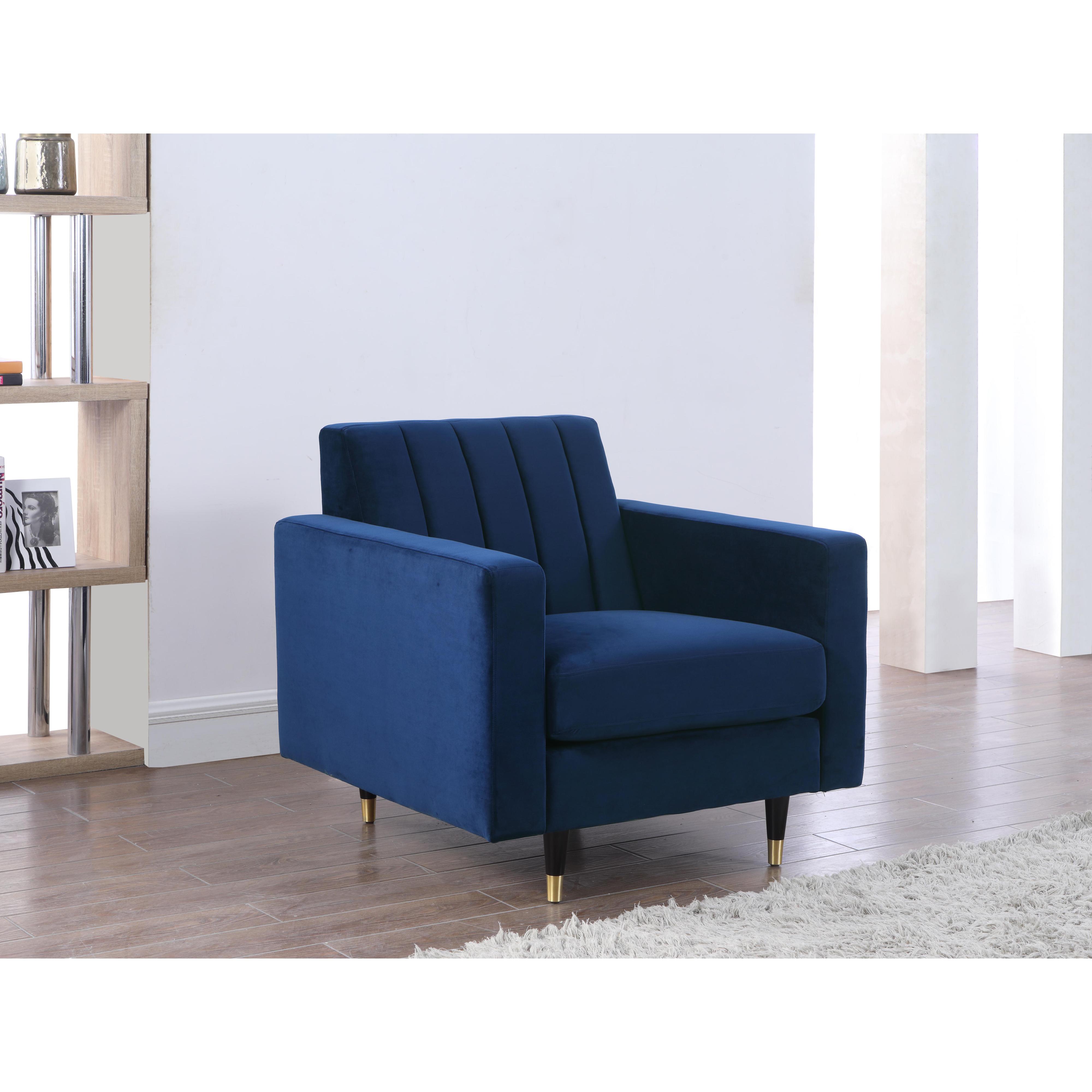 Meridian Lola Navy Velvet Chair