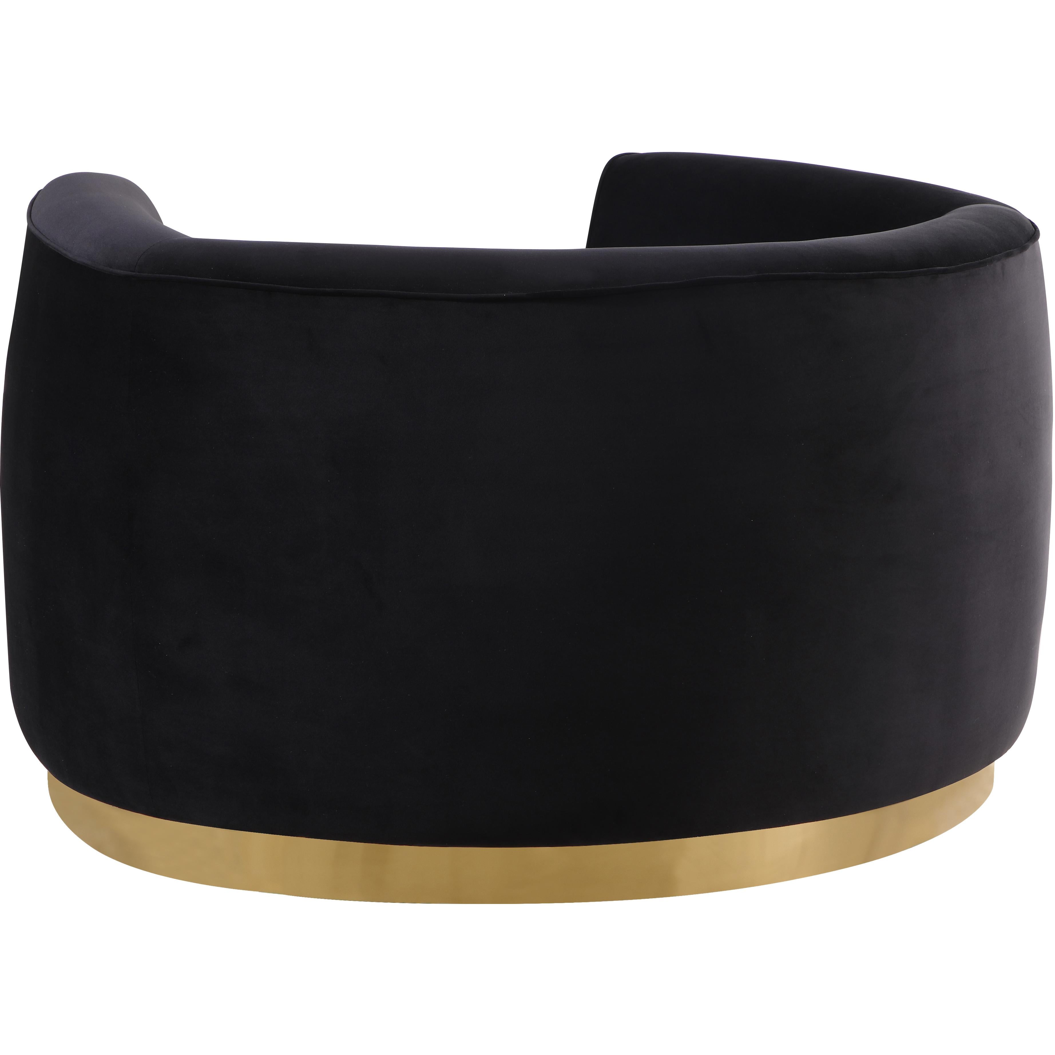 Meridian Julian Black Velvet Chair