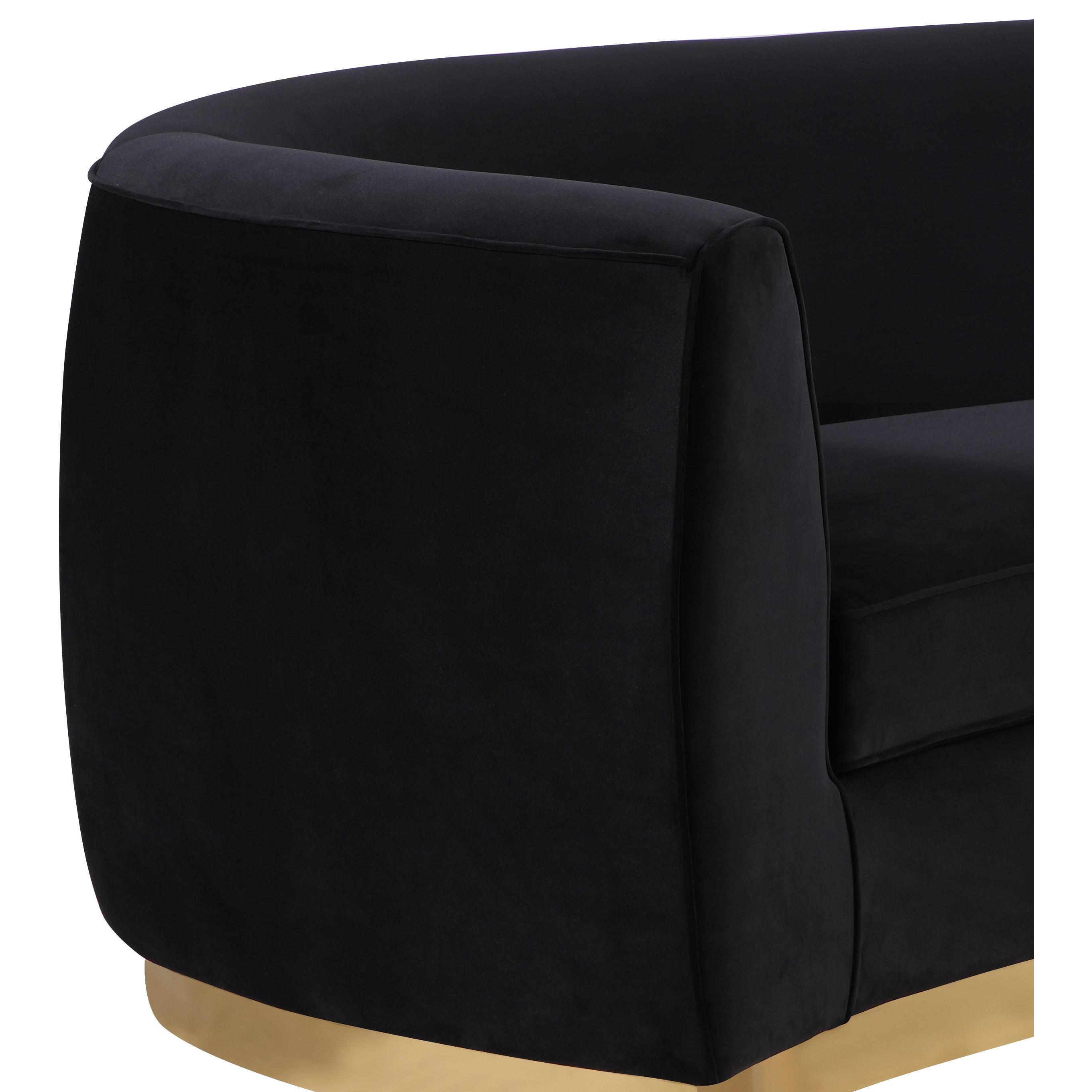 Meridian Julian Black Velvet Chair
