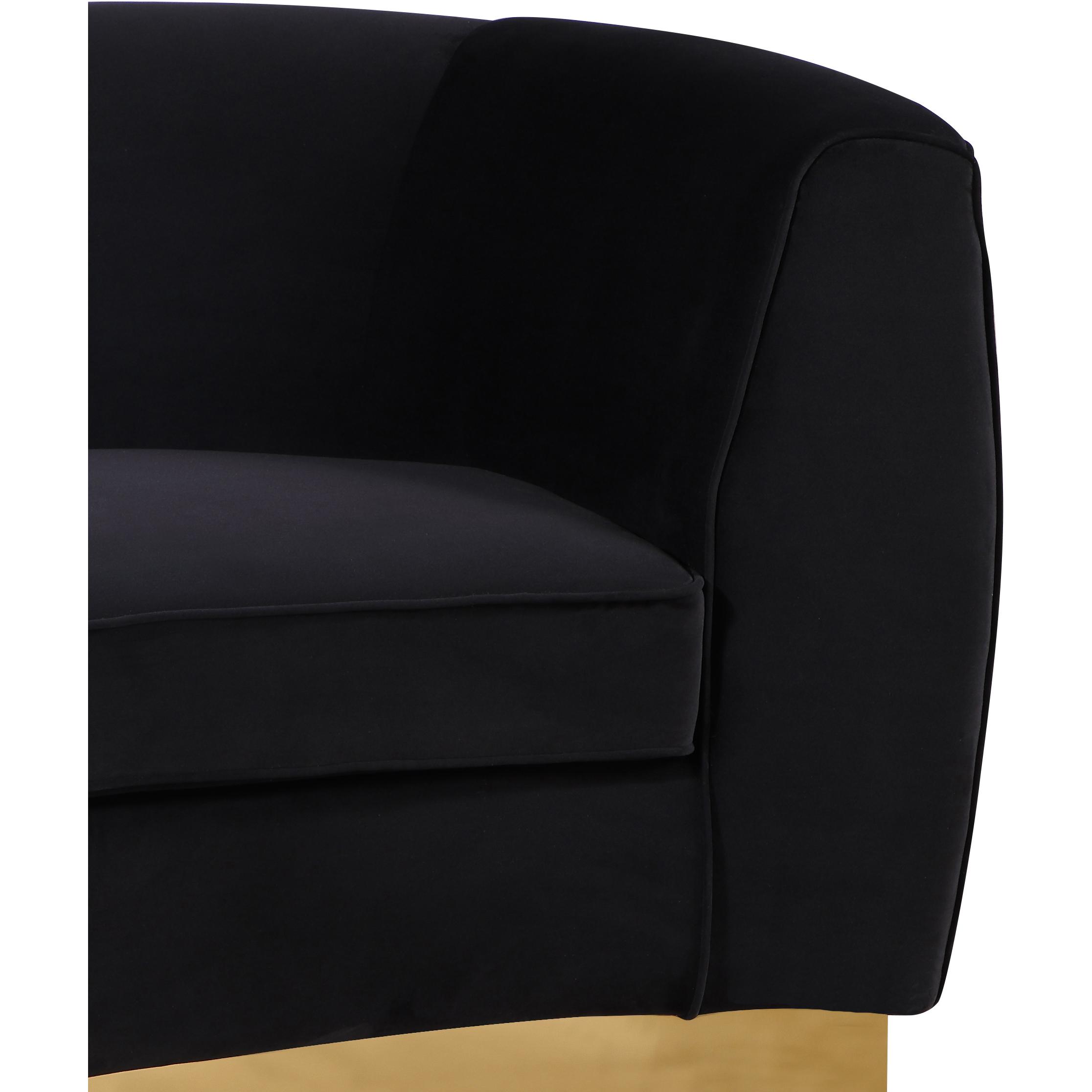 Meridian Julian Black Velvet Chair