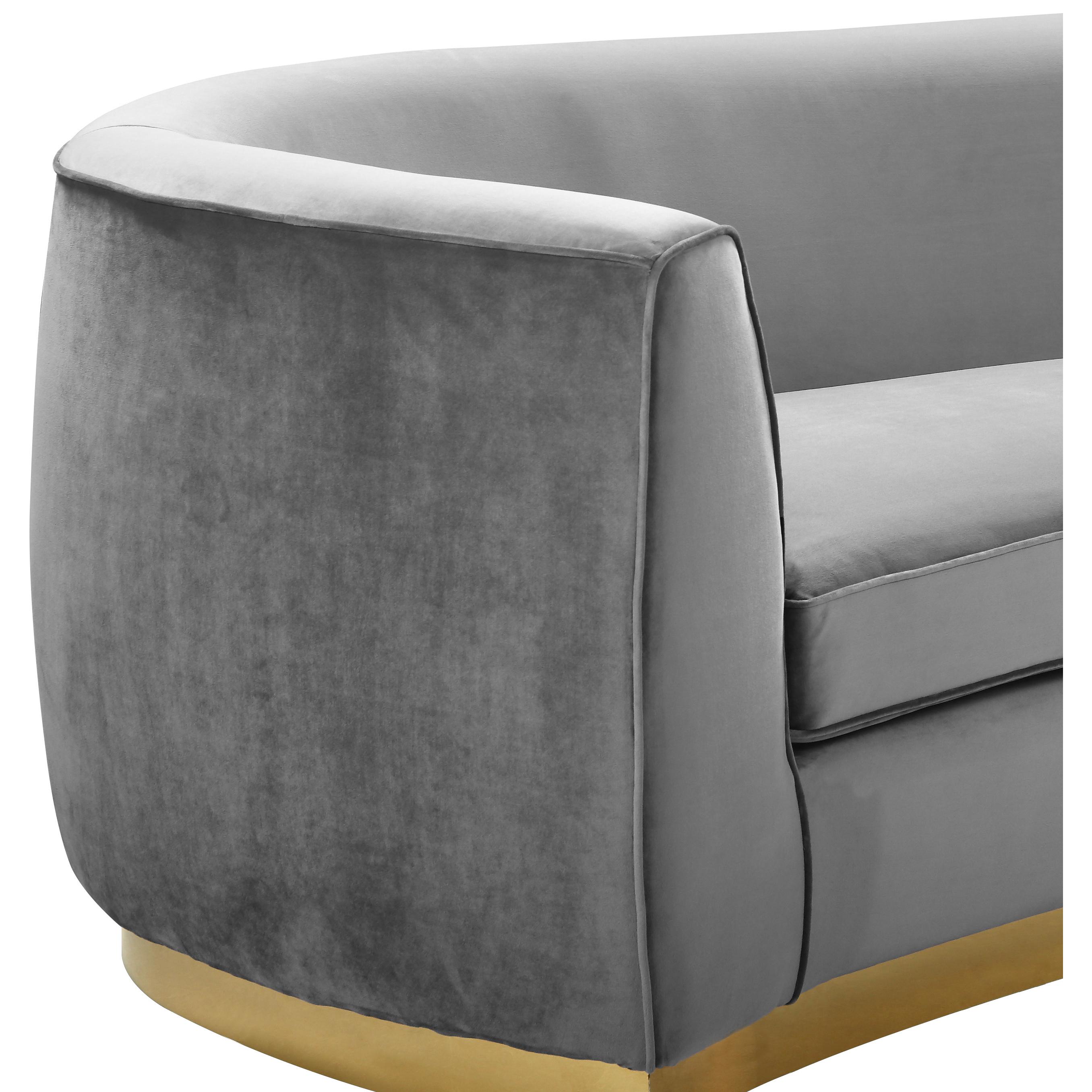 Meridian Julian Grey Velvet Chair