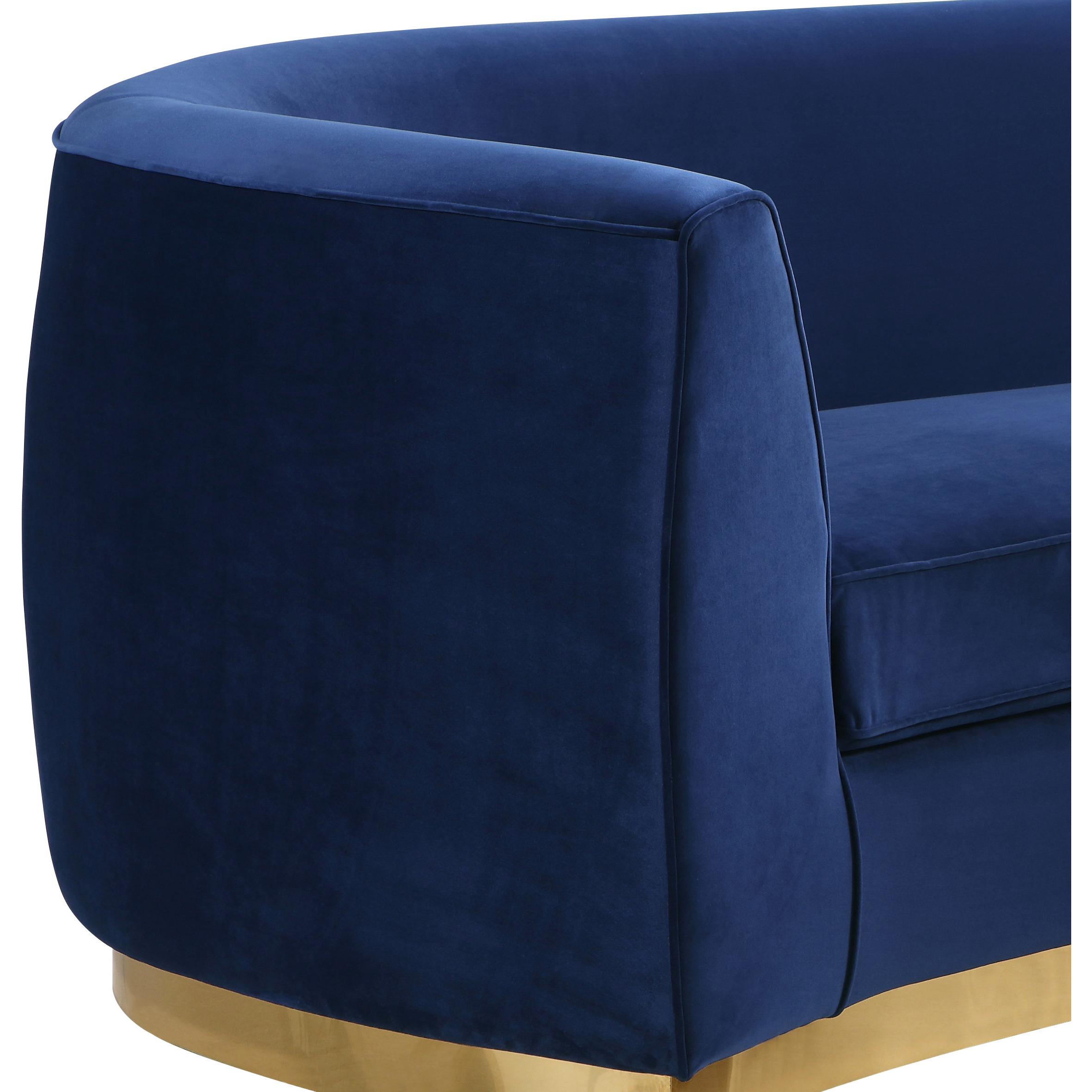Meridian Julian Navy Velvet Chair
