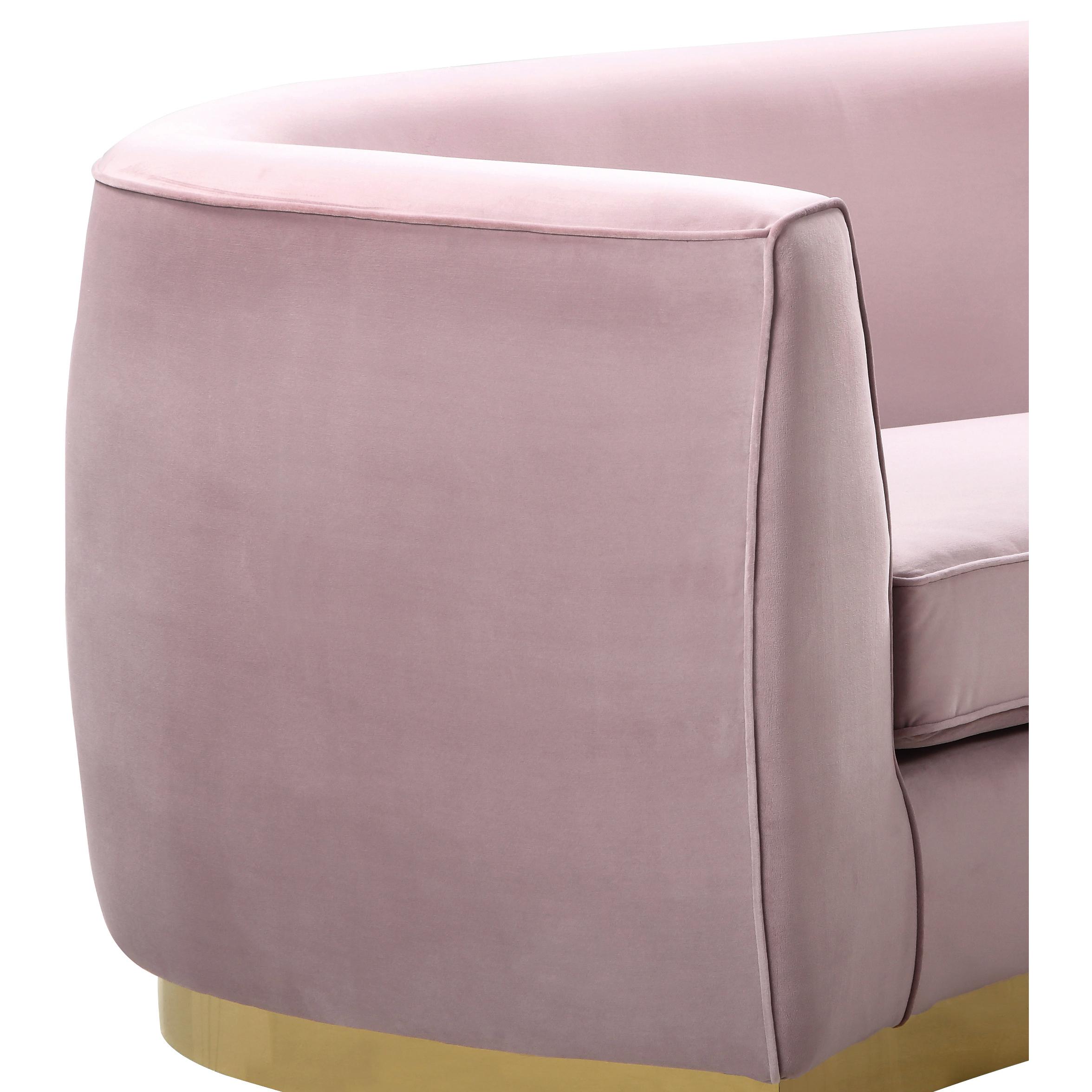 Meridian Julian Pink Velvet Chair
