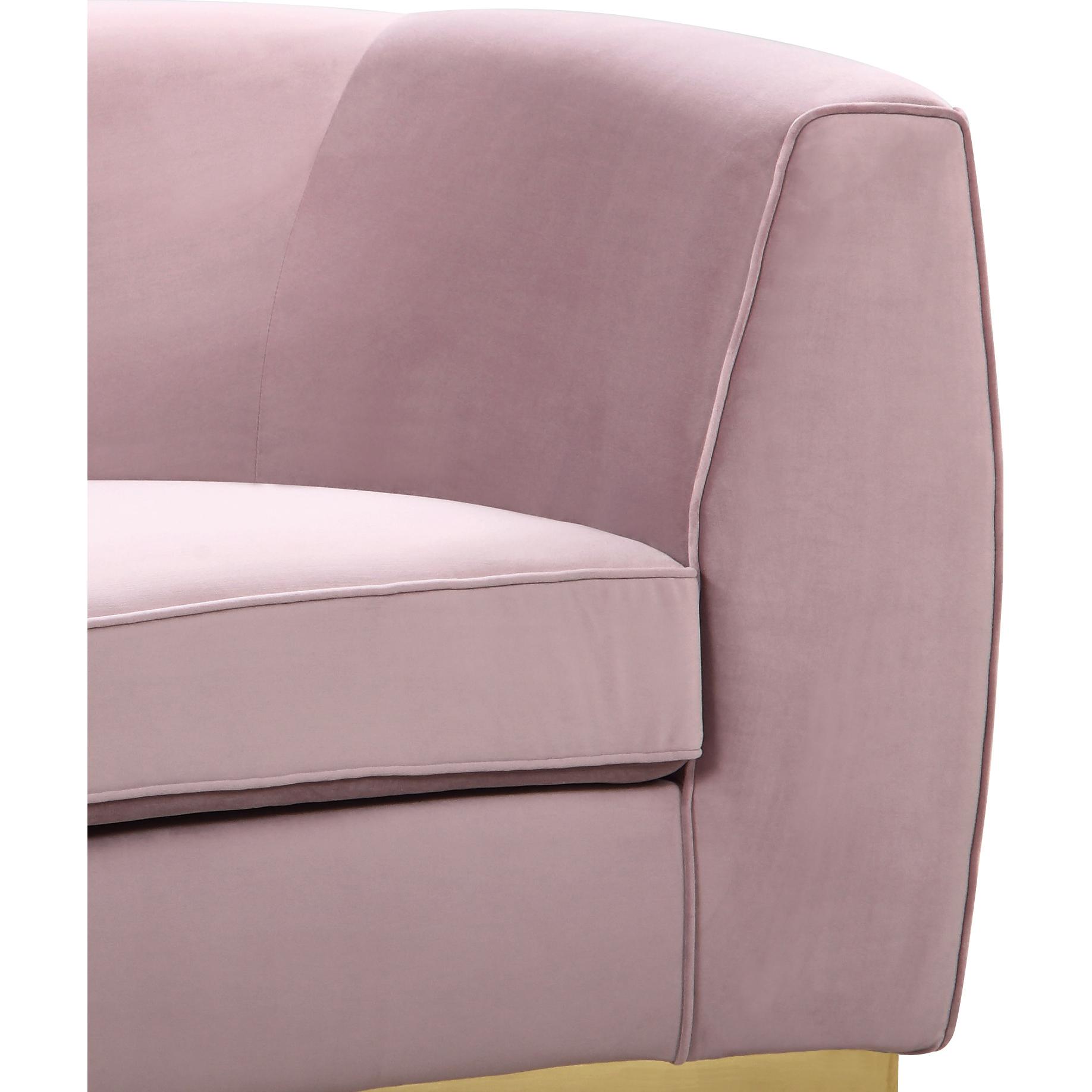 Meridian Julian Pink Velvet Chair