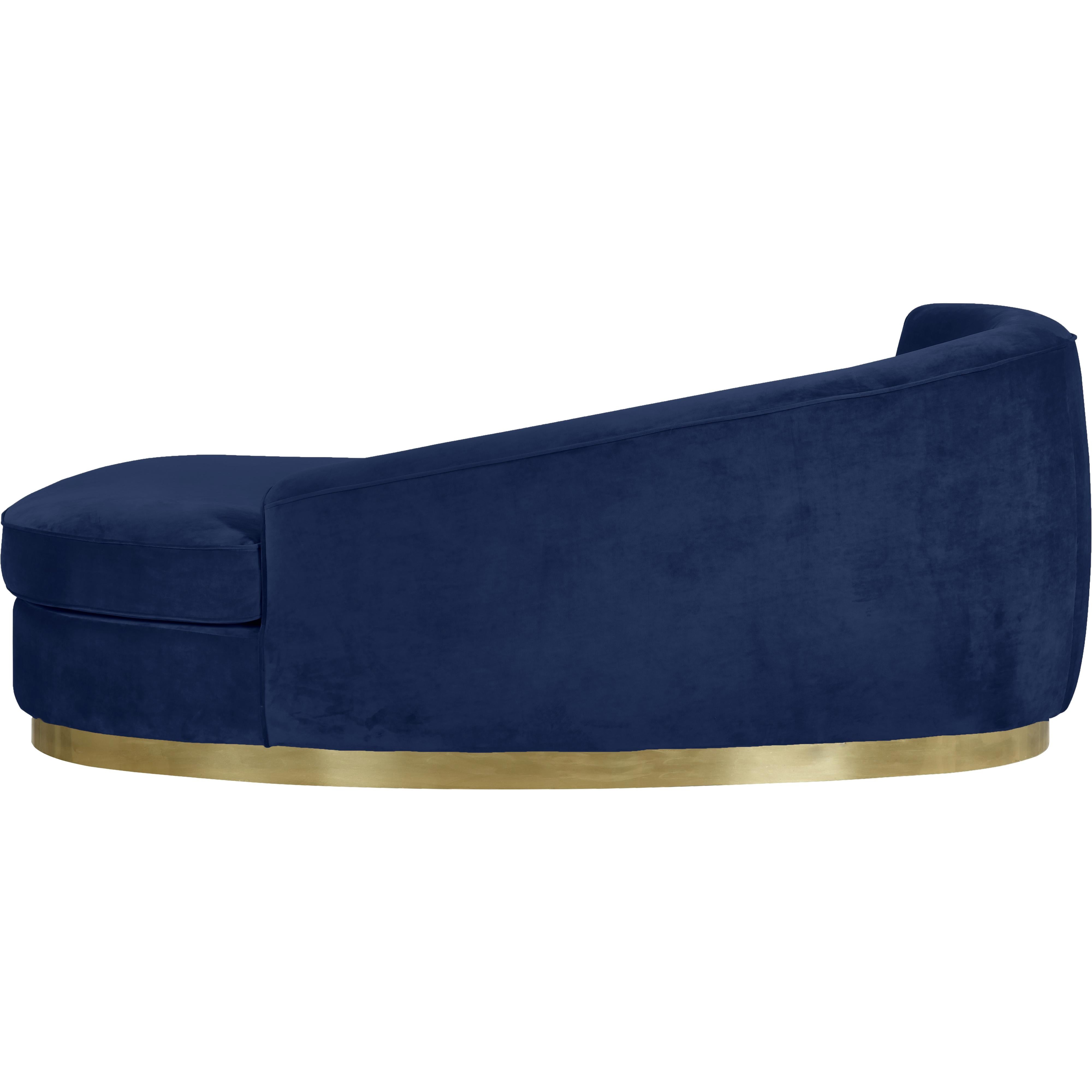 Meridian Julian Navy Velvet Chaise