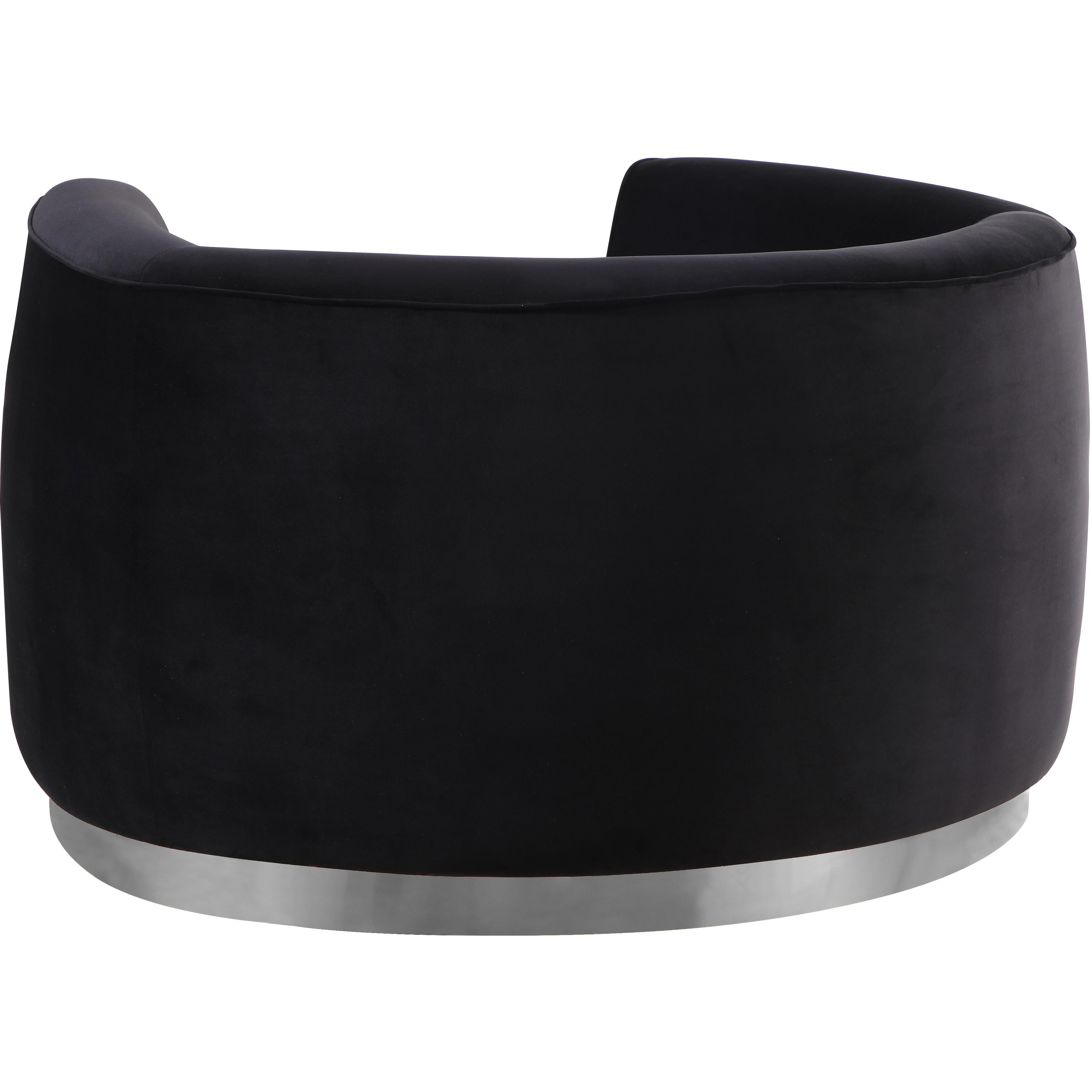 Meridian Julian Black Velvet Chair