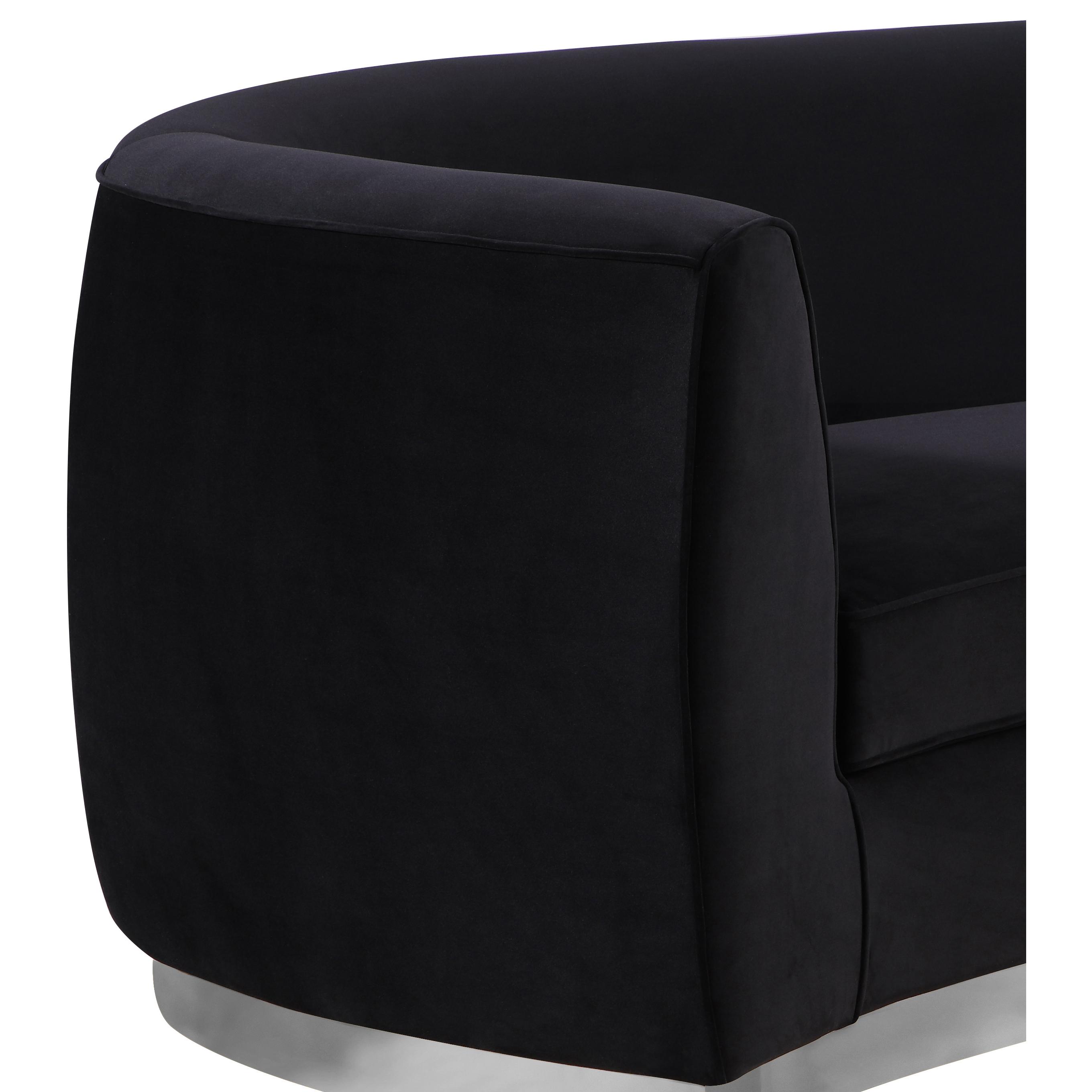 Meridian Julian Black Velvet Chair