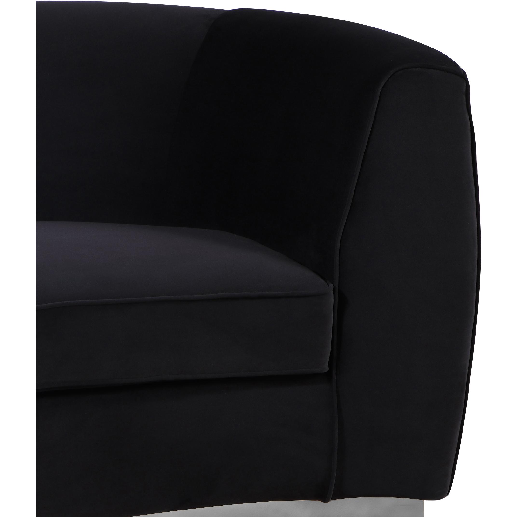 Meridian Julian Black Velvet Chair