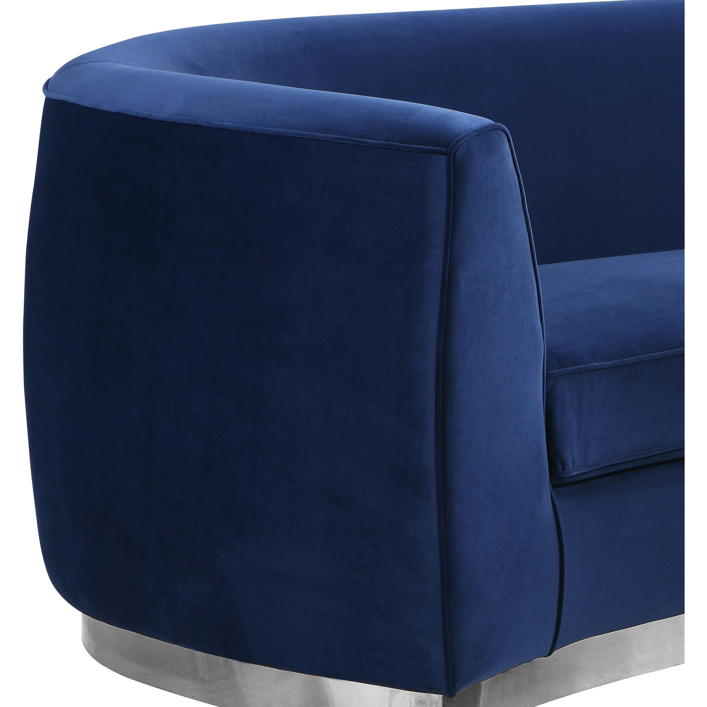 Meridian Julian Navy Velvet Chair