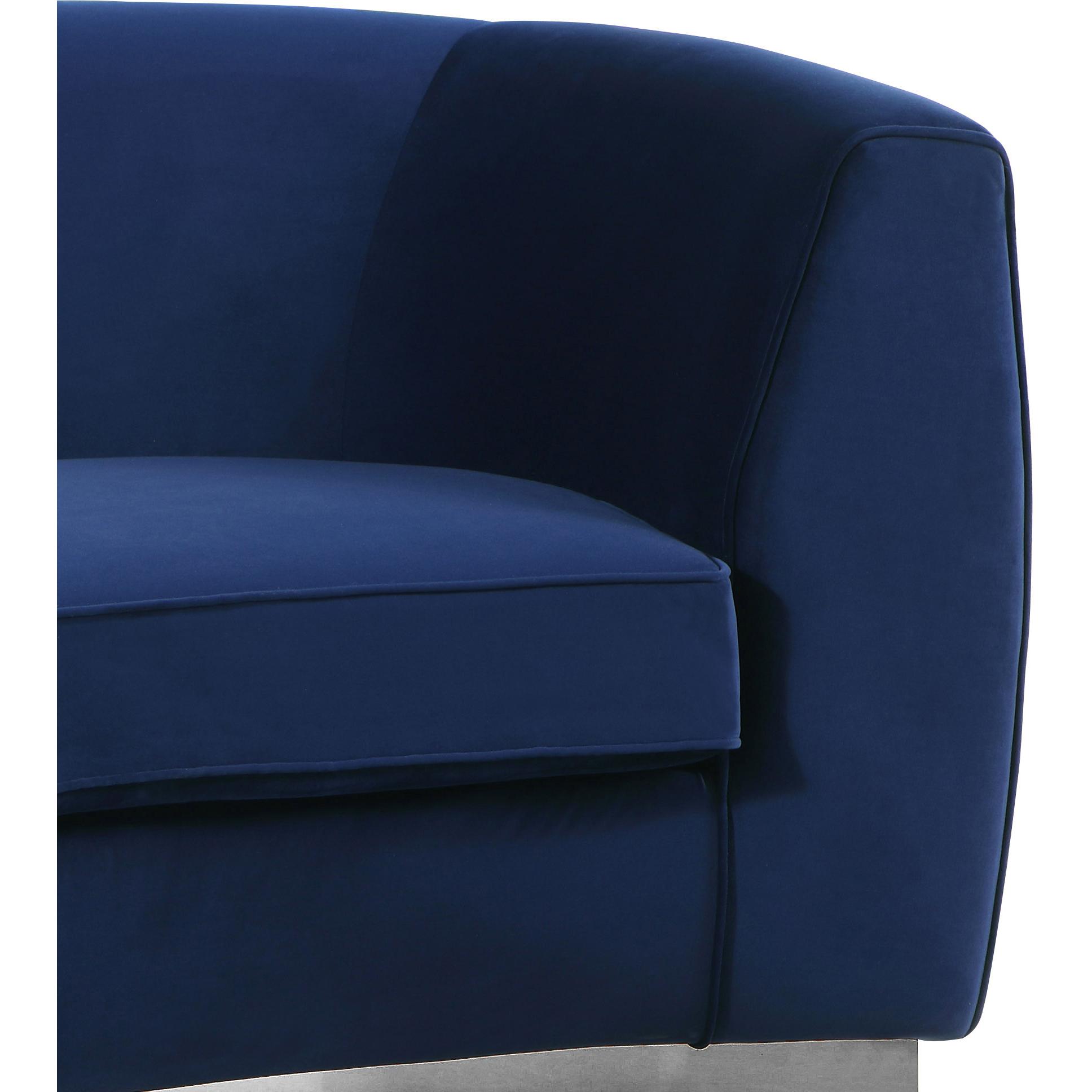 Meridian Julian Navy Velvet Chair
