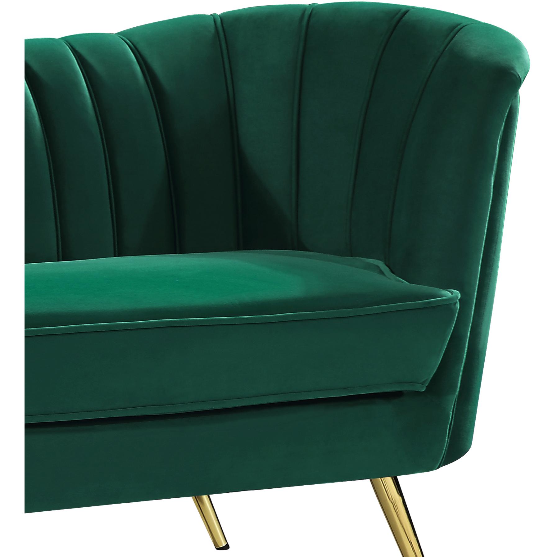Meridian Margo Green Velvet Chair
