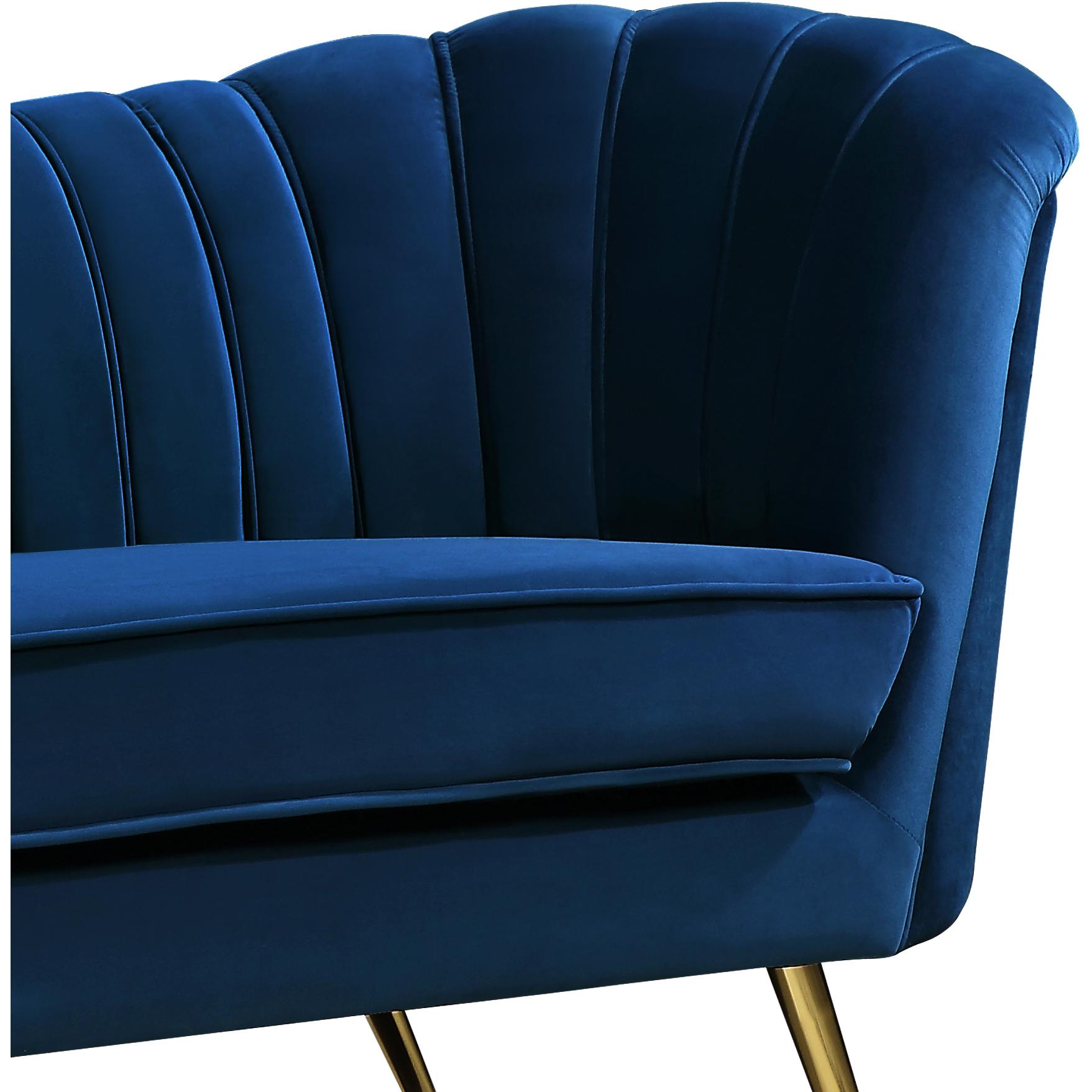 Meridian Margo Navy Velvet Chair