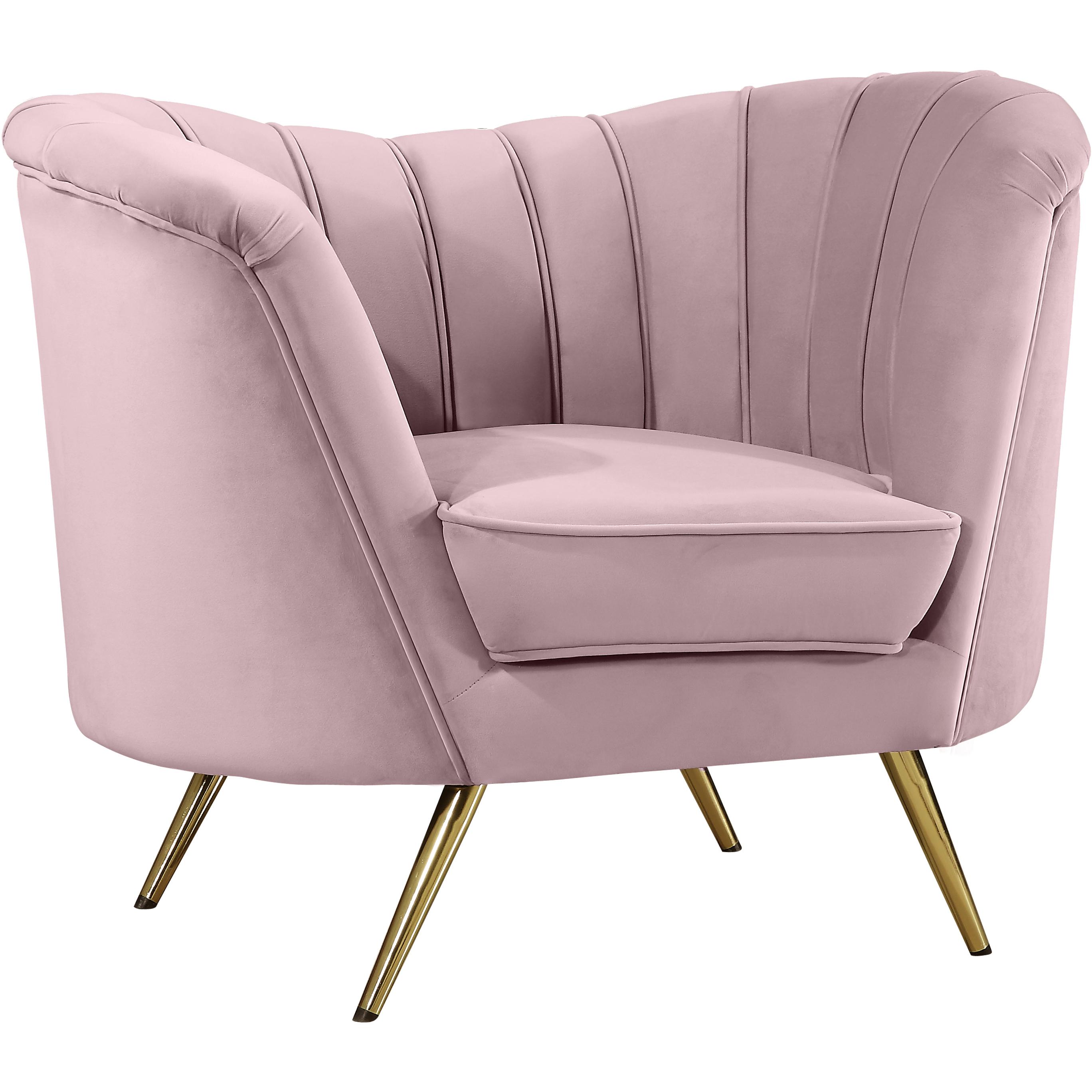 Meridian Margo Pink Velvet Chair