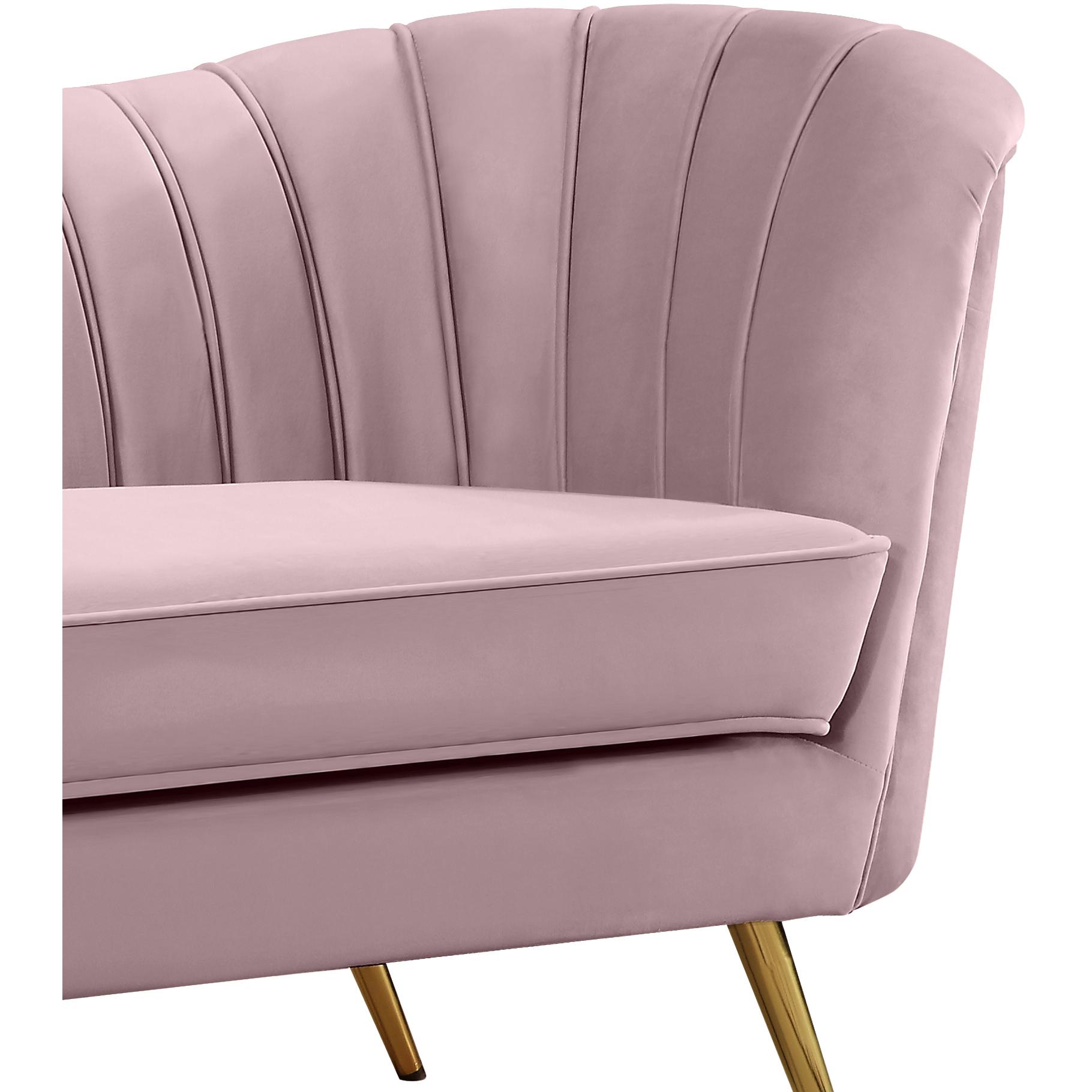Meridian Margo Pink Velvet Chair