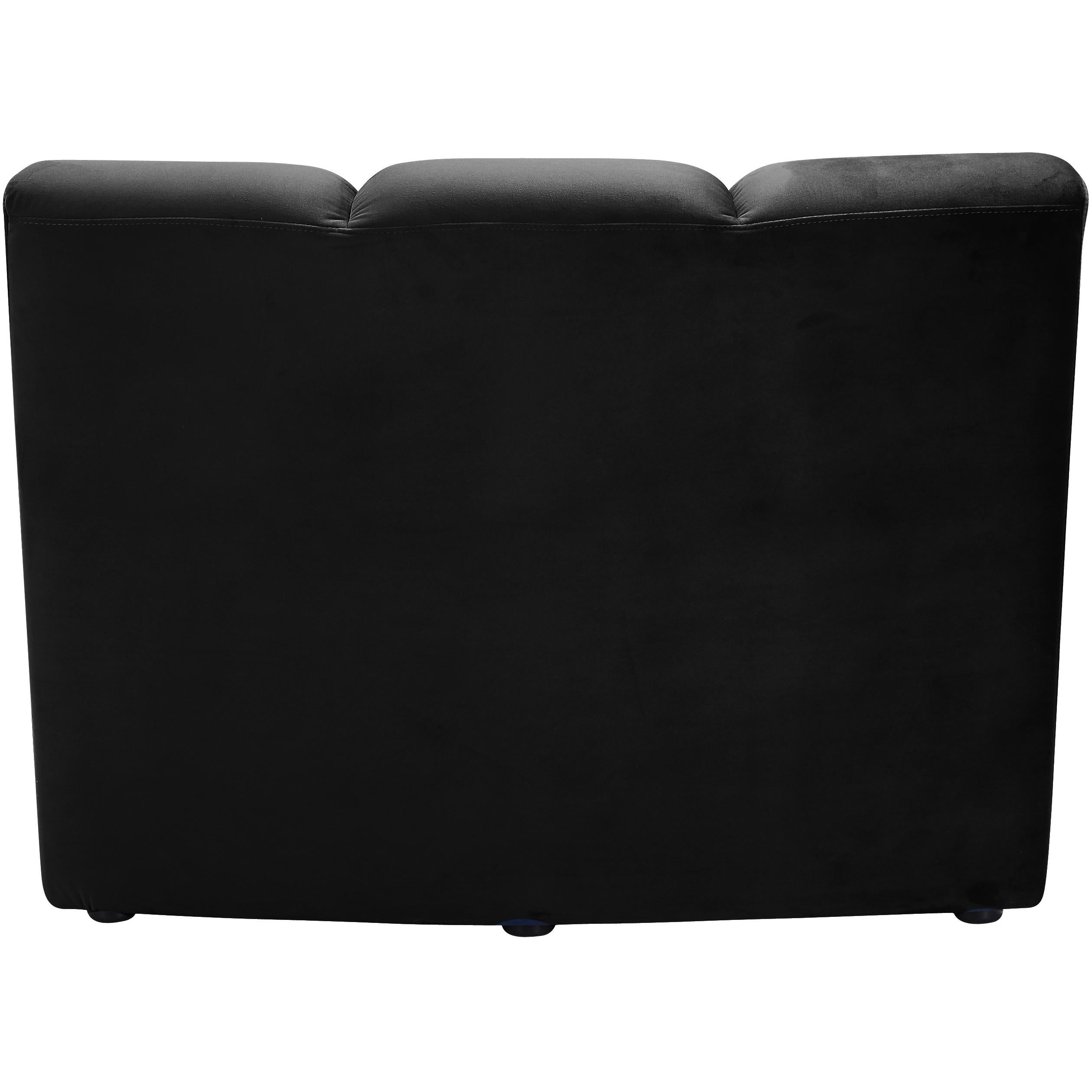 Meridian Infinity Black Velvet Modular Chair