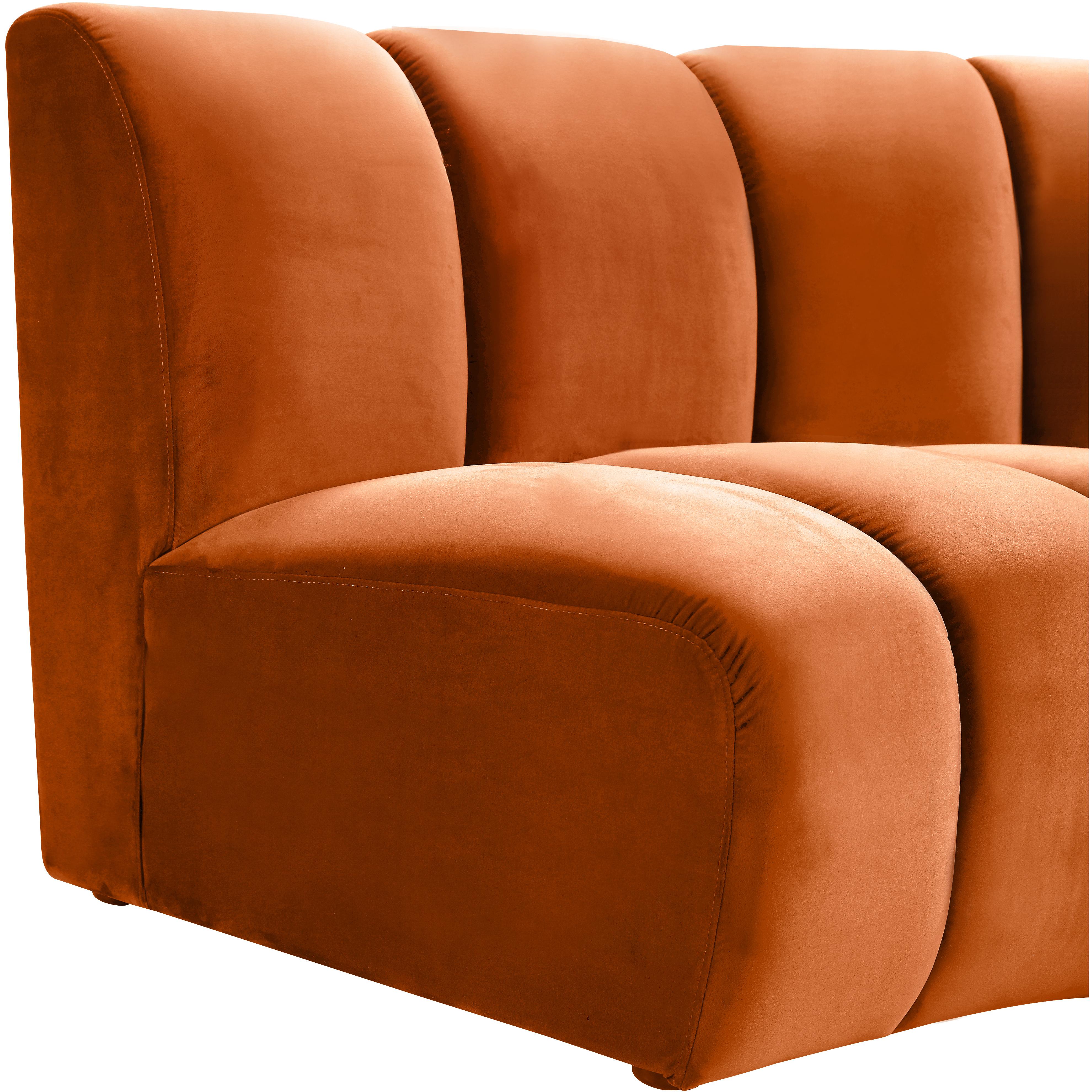 Meridian Infinity Cognac Velvet Modular Chair