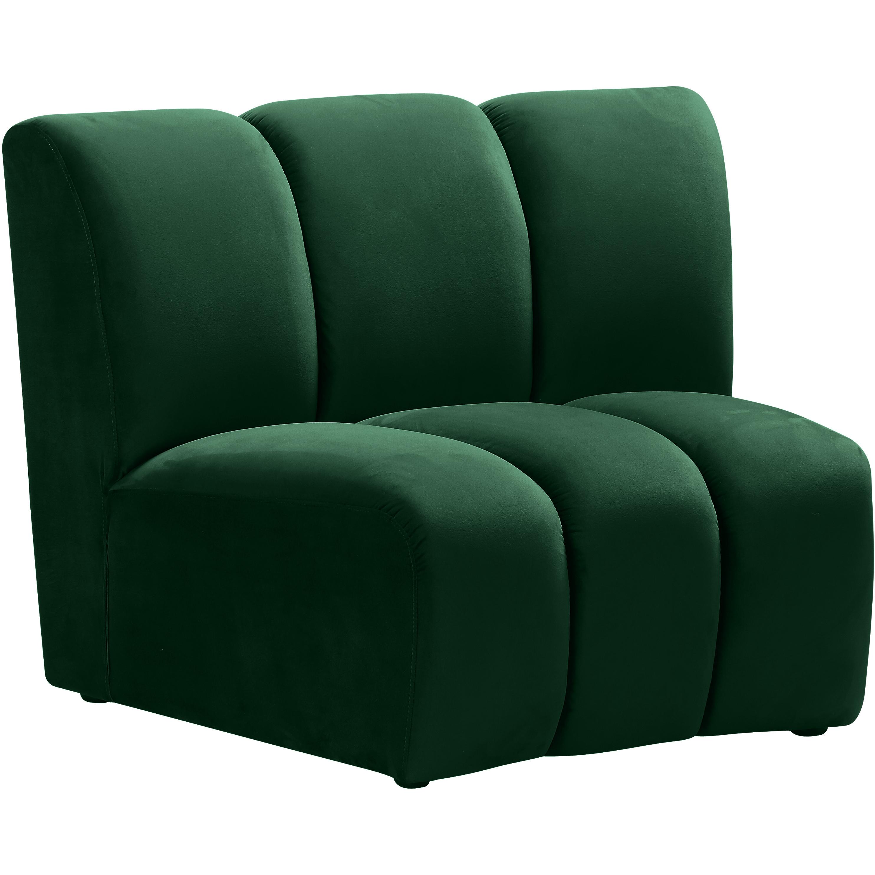 Meridian Infinity Green Velvet Modular Chair