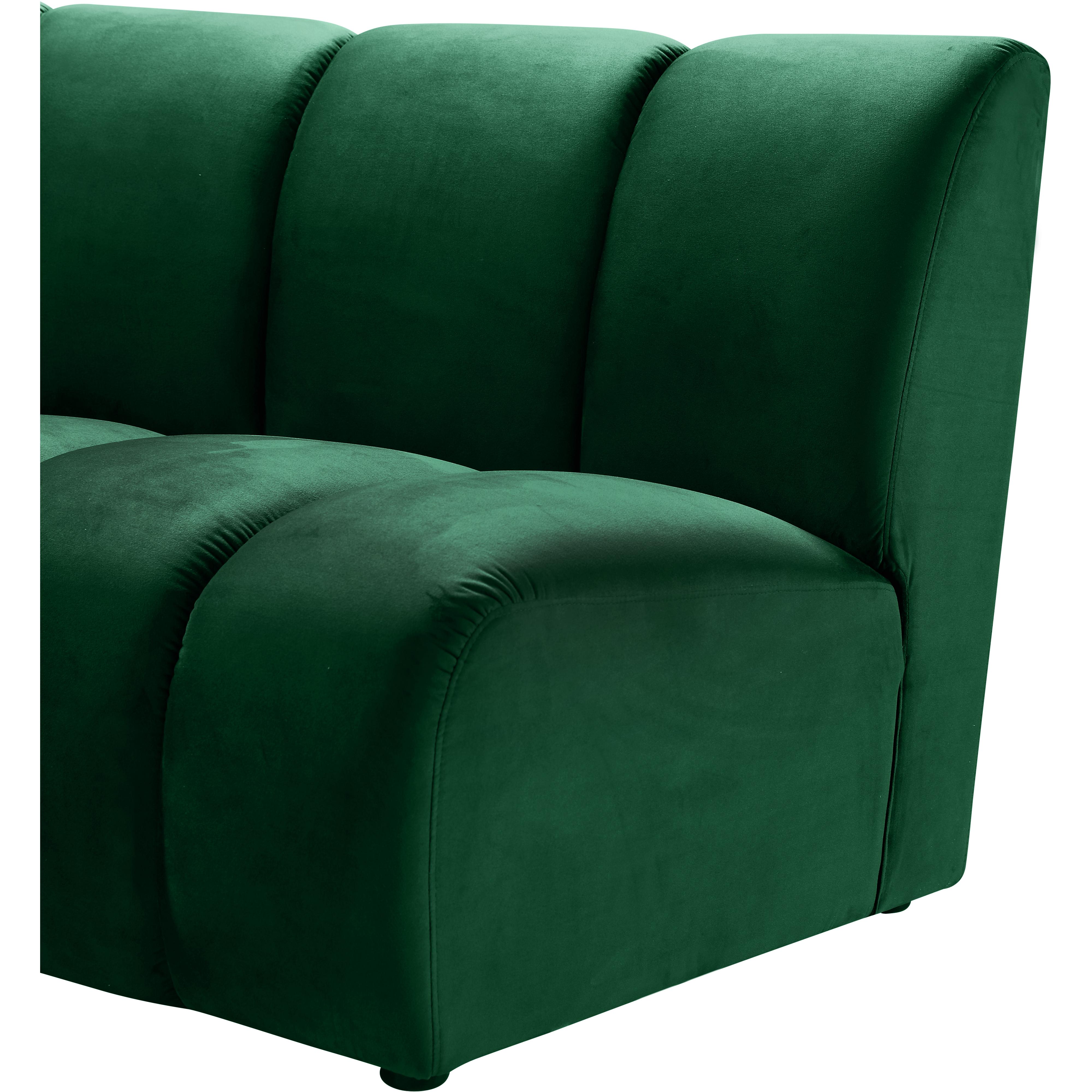 Meridian Infinity Green Velvet Modular Chair