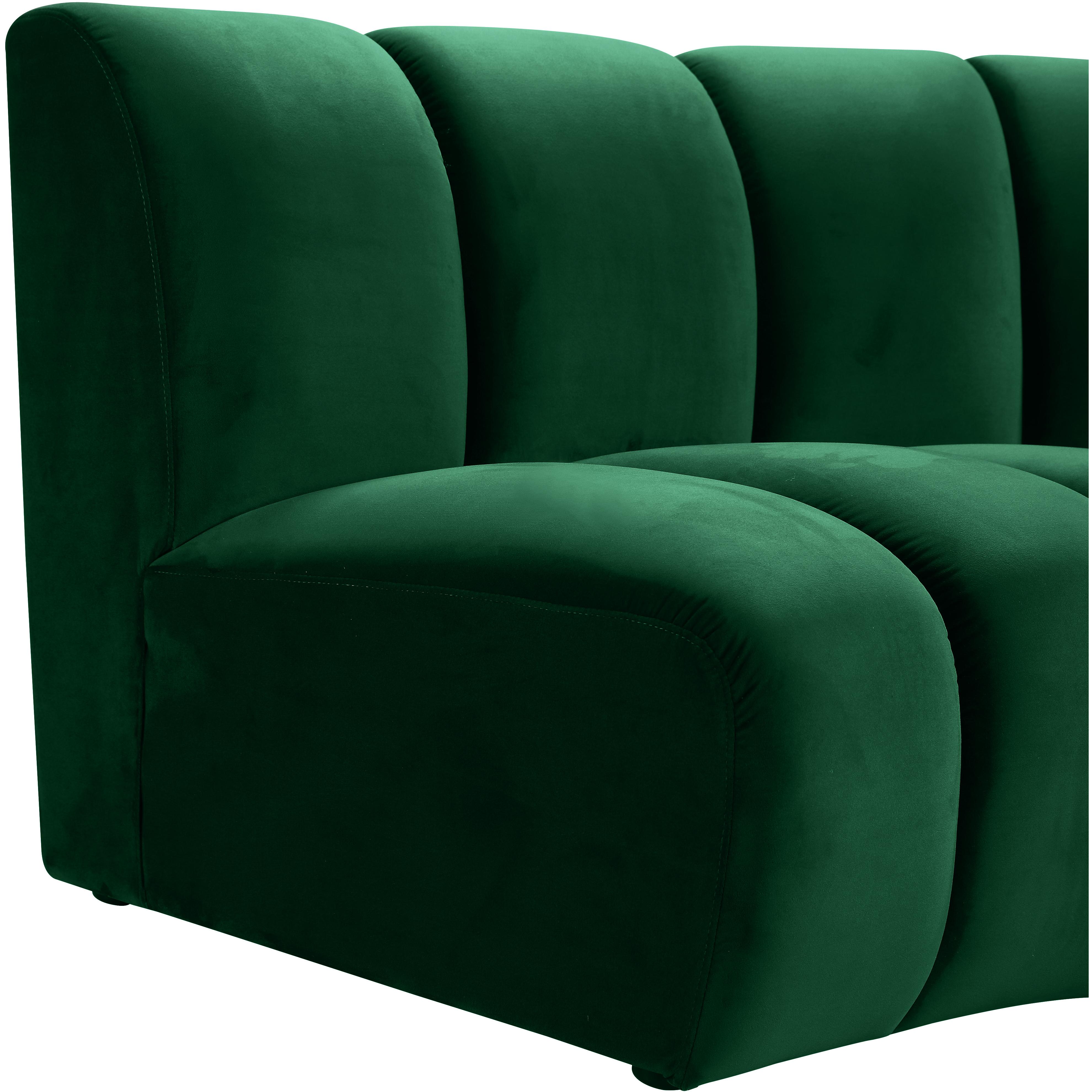 Meridian Infinity Green Velvet Modular Chair
