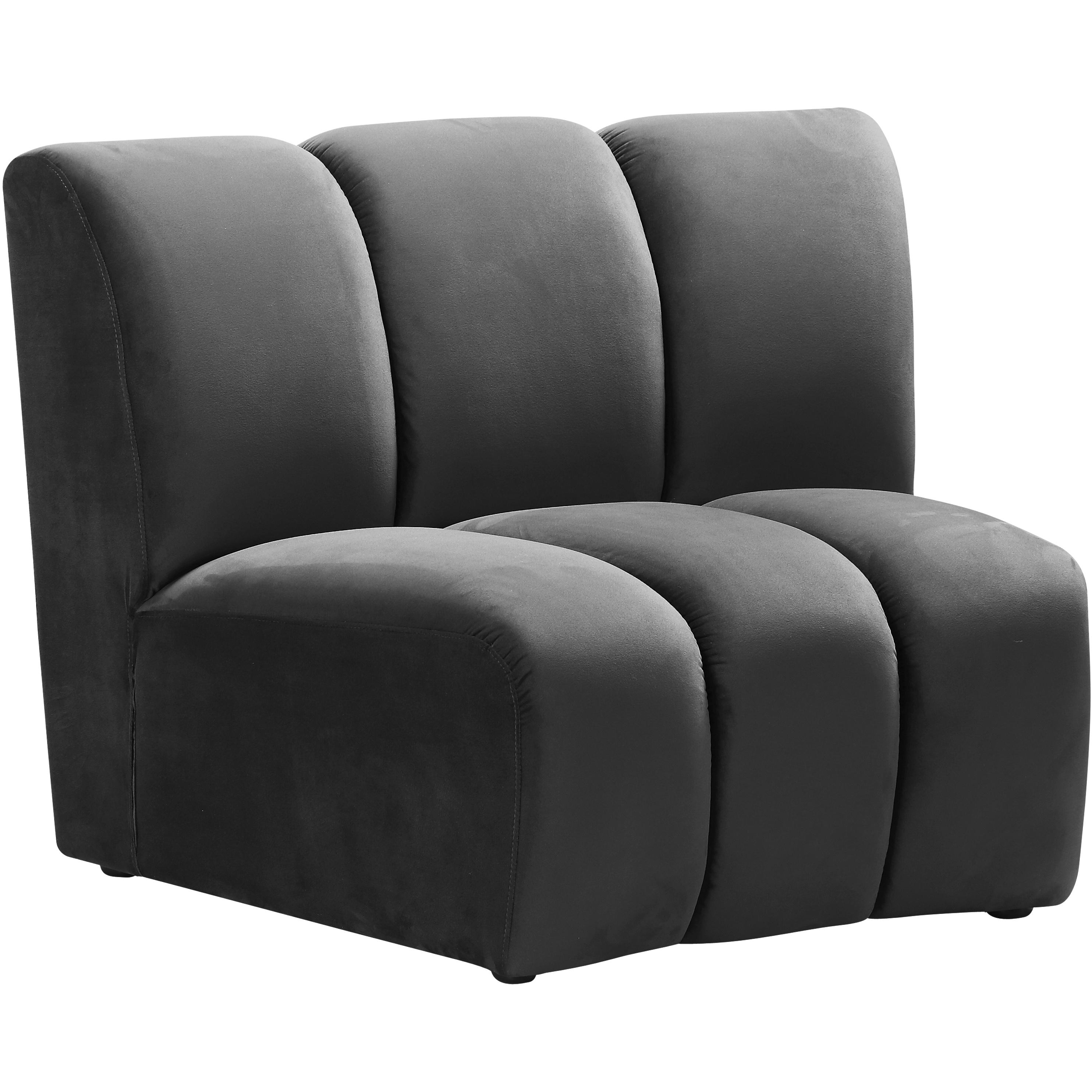 Meridian Infinity Grey Velvet Modular Chair