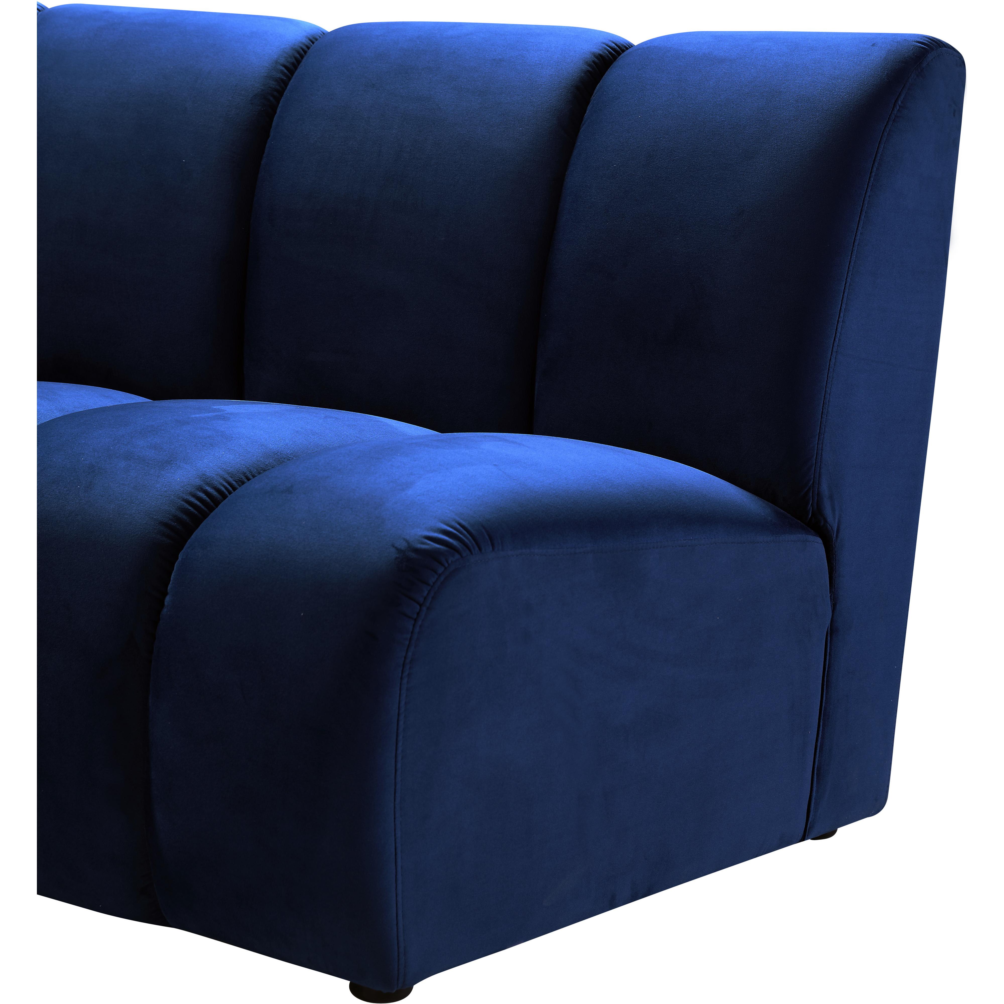 Meridian Infinity Navy Velvet Modular Chair