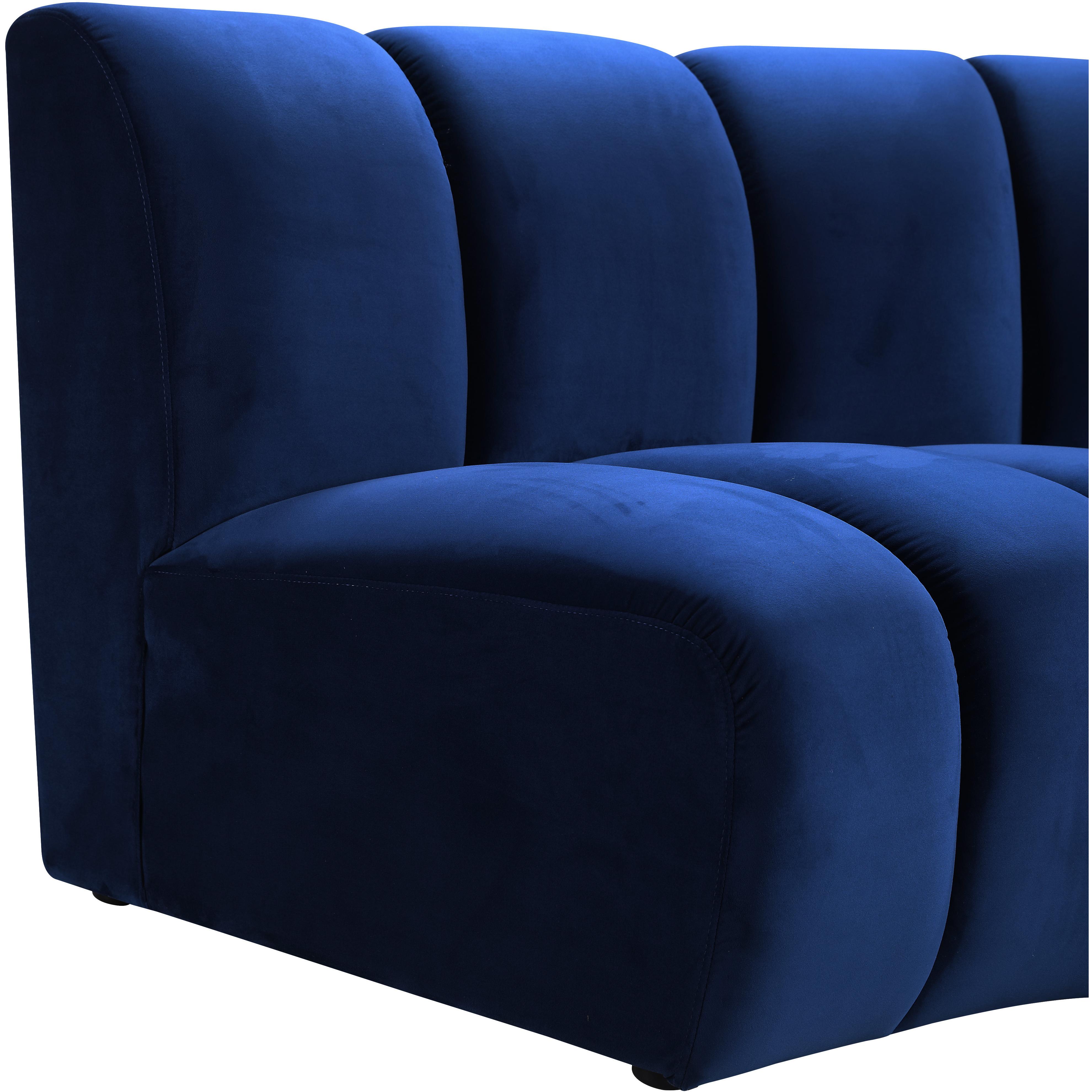 Meridian Infinity Navy Velvet Modular Chair